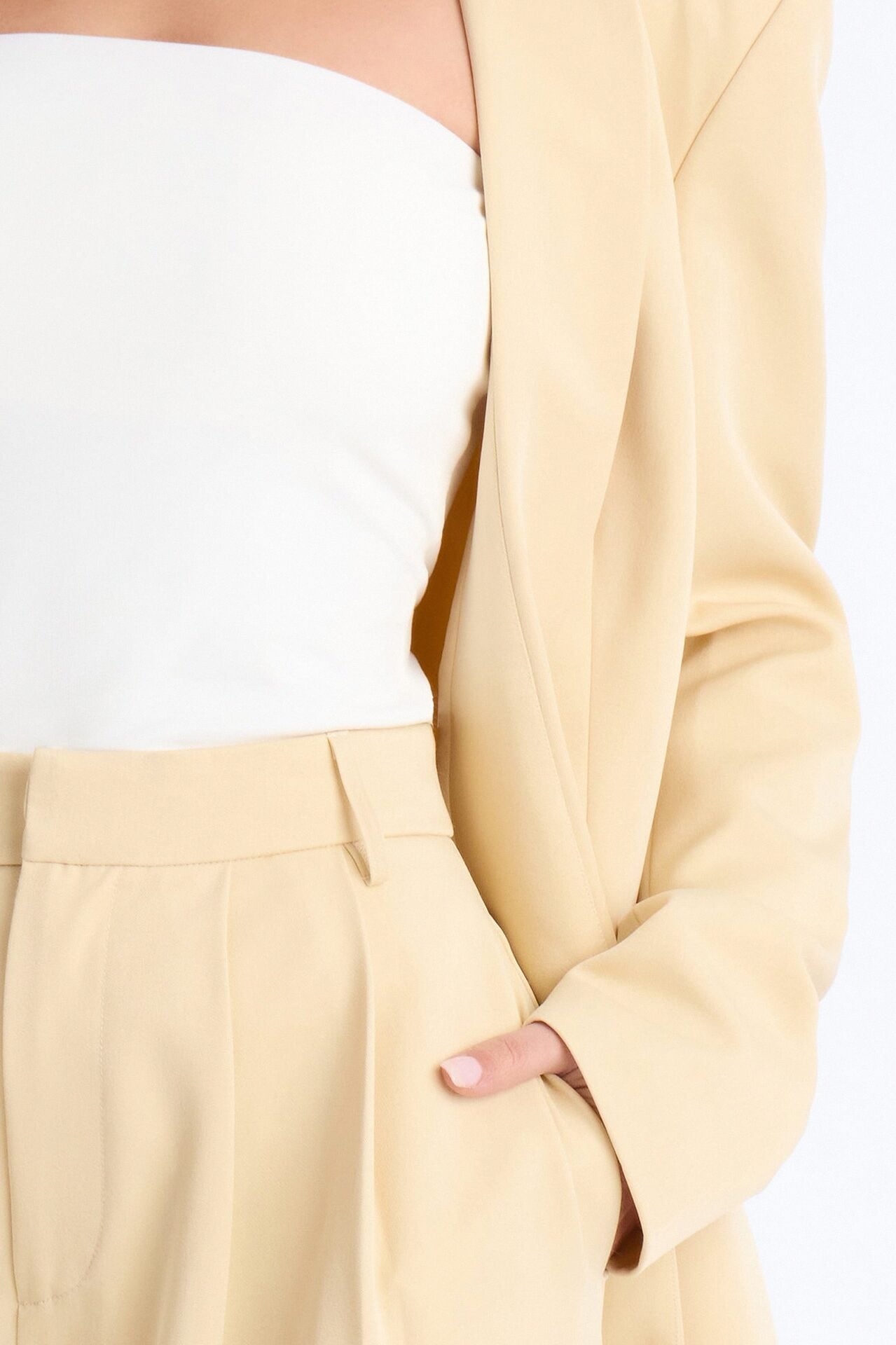 Clara Blazer Balloon Pant Set - Beige image 3