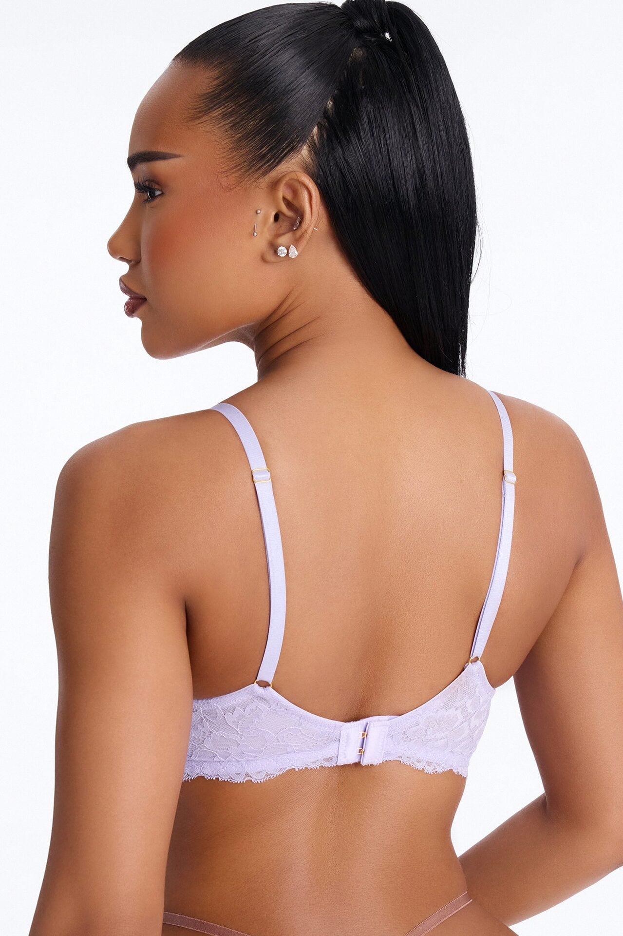 Nova Lace Unlined Bra - Lavender image 3