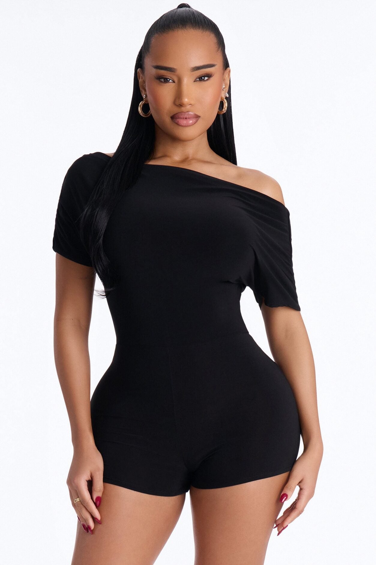 Bare And Bold Micro Short Romper - Black image 2