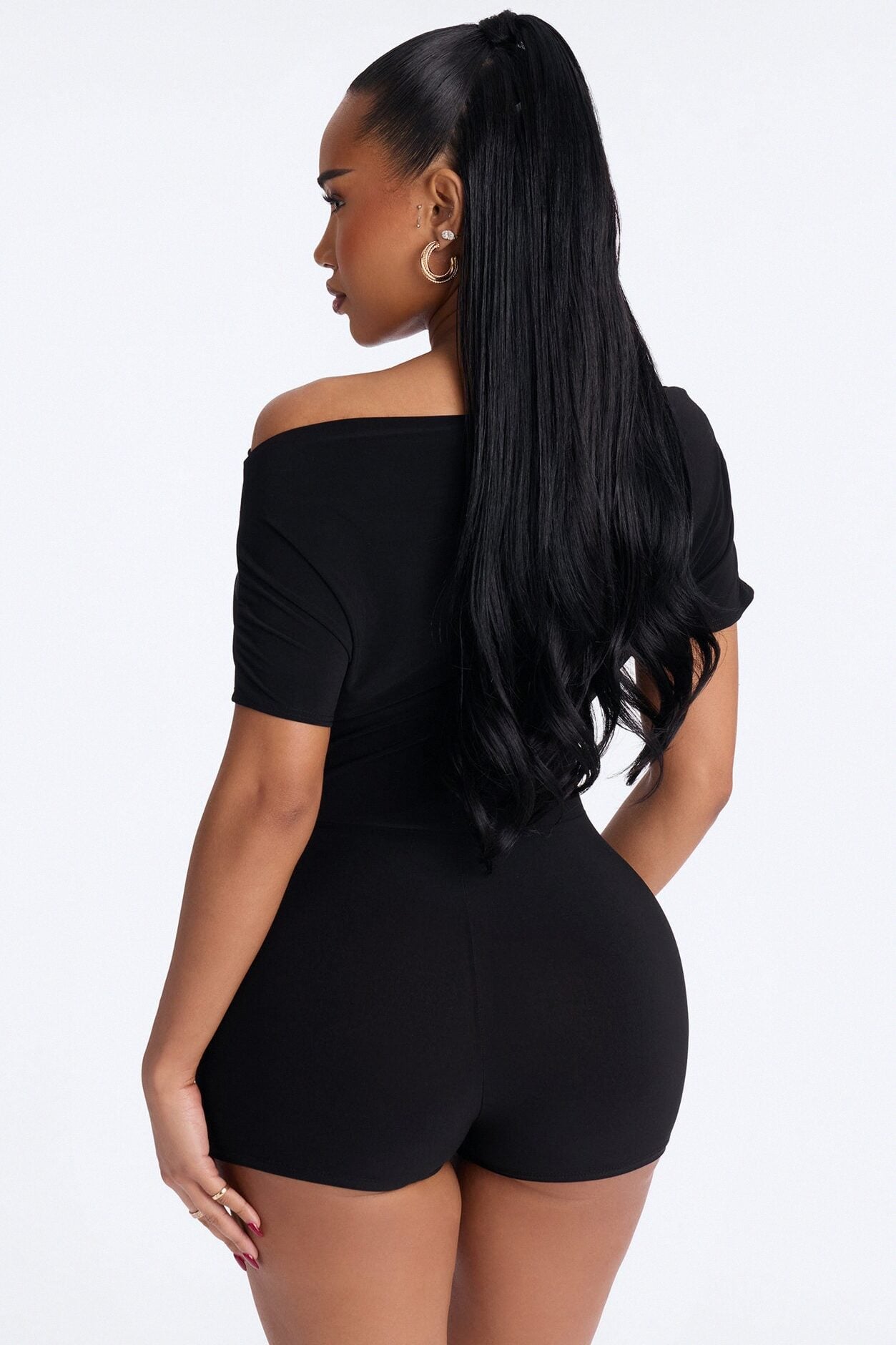 Bare And Bold Micro Short Romper - Black image 5