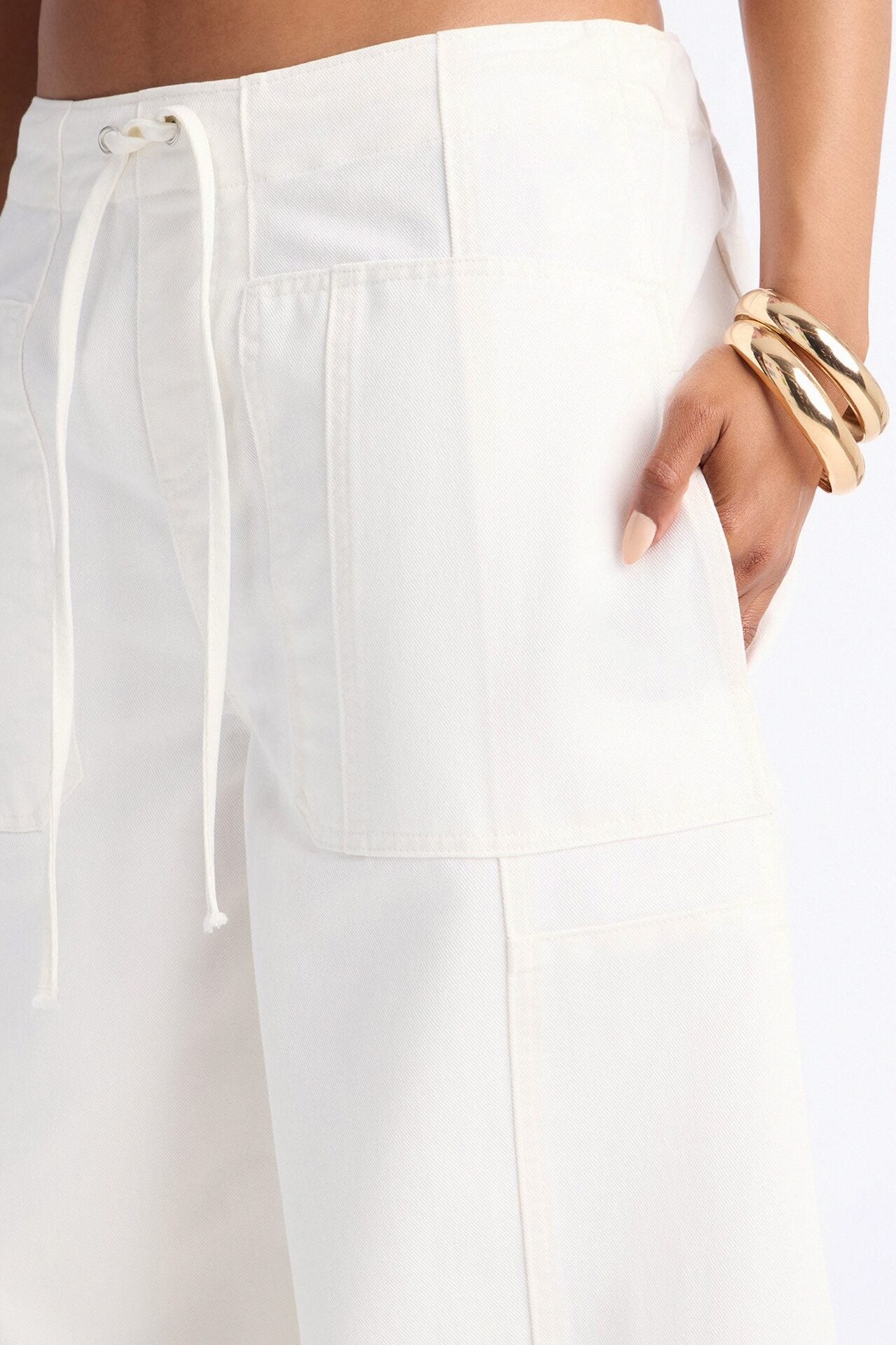 Cruise By Twill Barrel Pant 30″ - White image 3
