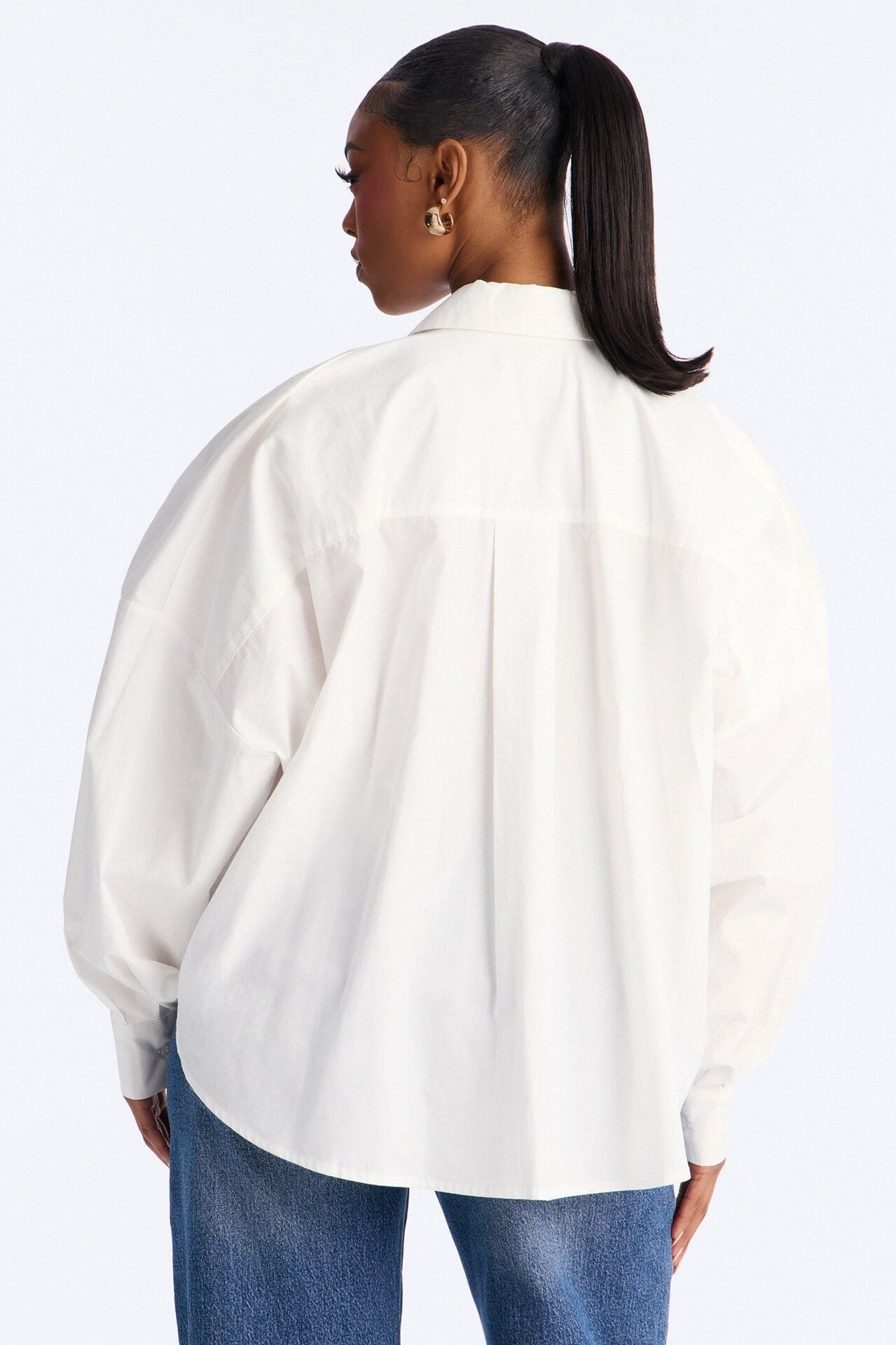 Cool Girl In Progress Pleated Poplin Top - White image 5