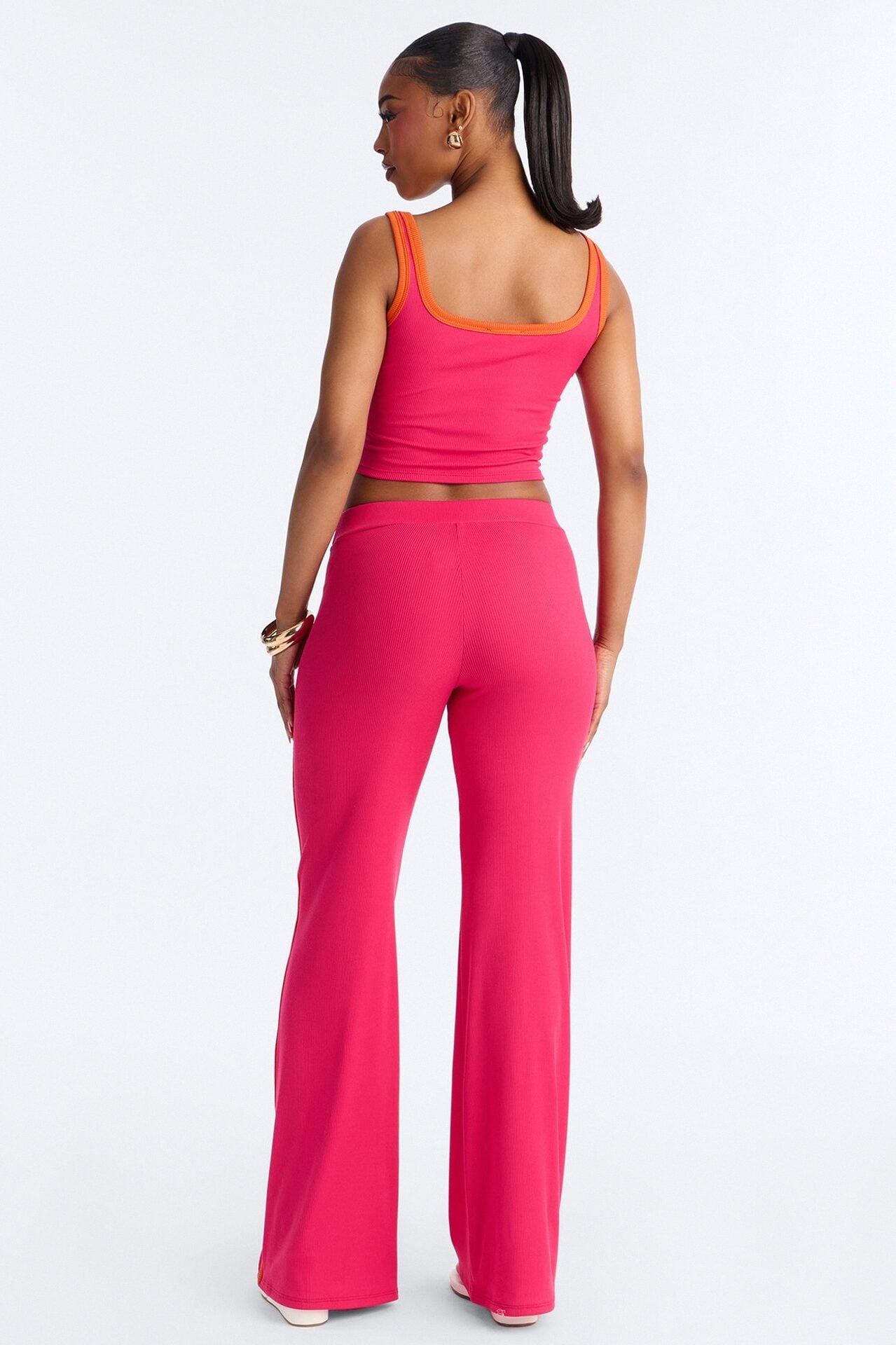 Mica Ribbed Pant Set - Fuchsia image 4