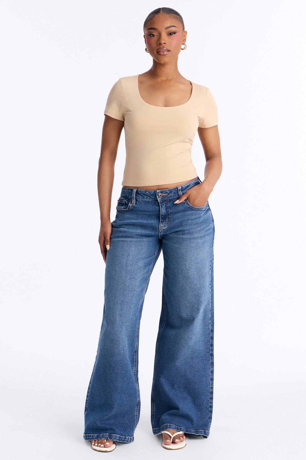 Marissa Double Lined Basic Top - Taupe image 2