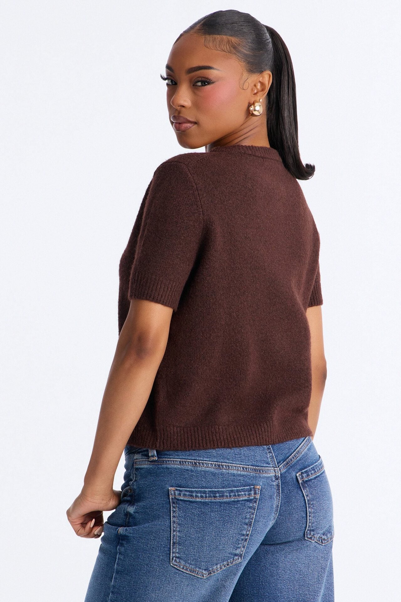 Sunday Brunch Sweater Top - Chocolate image 4