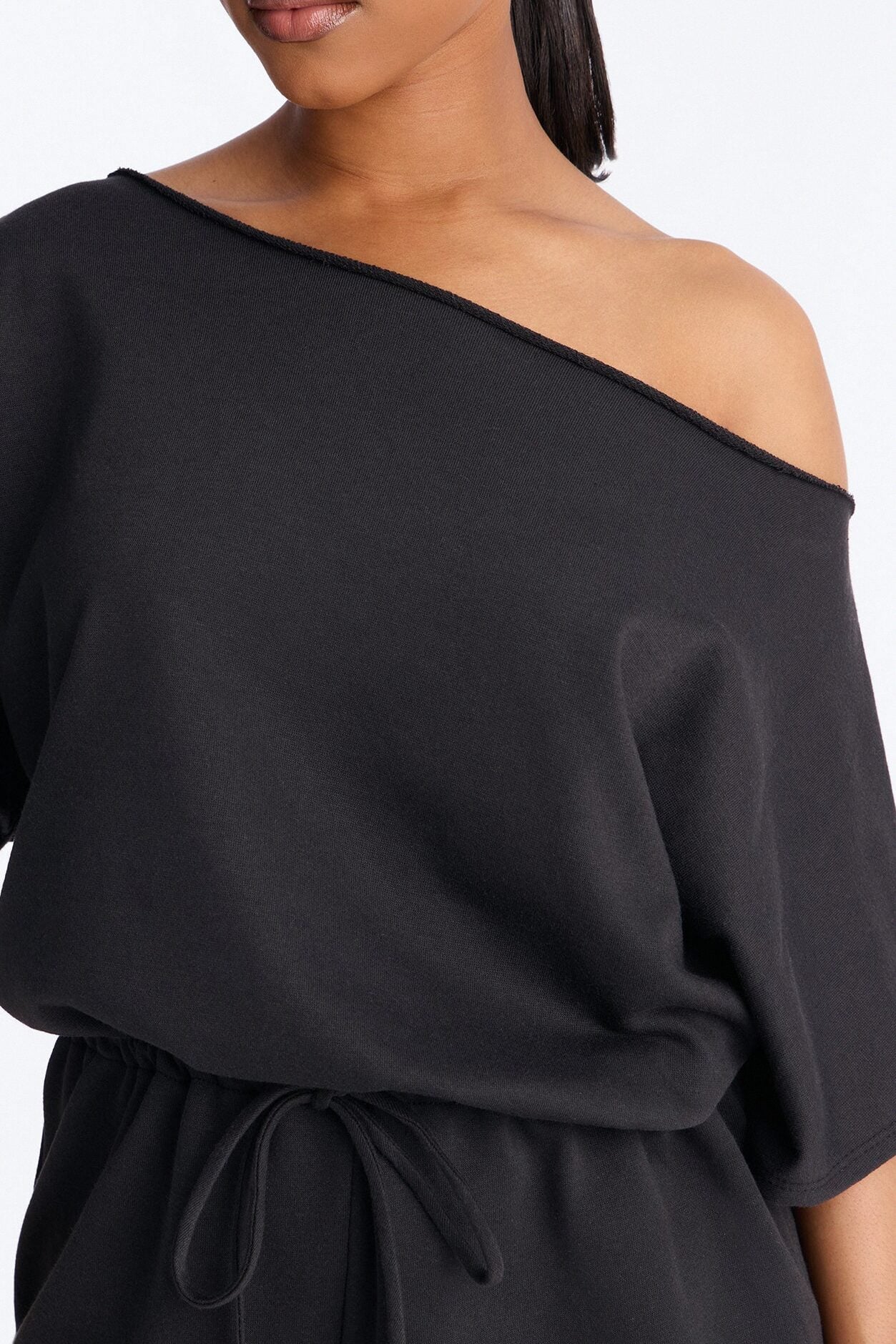 Weekend Away Off Shoulder Romper - Black image 3