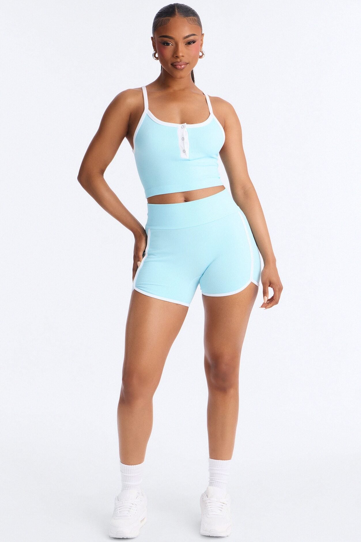 Sofia Seamless Short Set - Blue/combo image 2