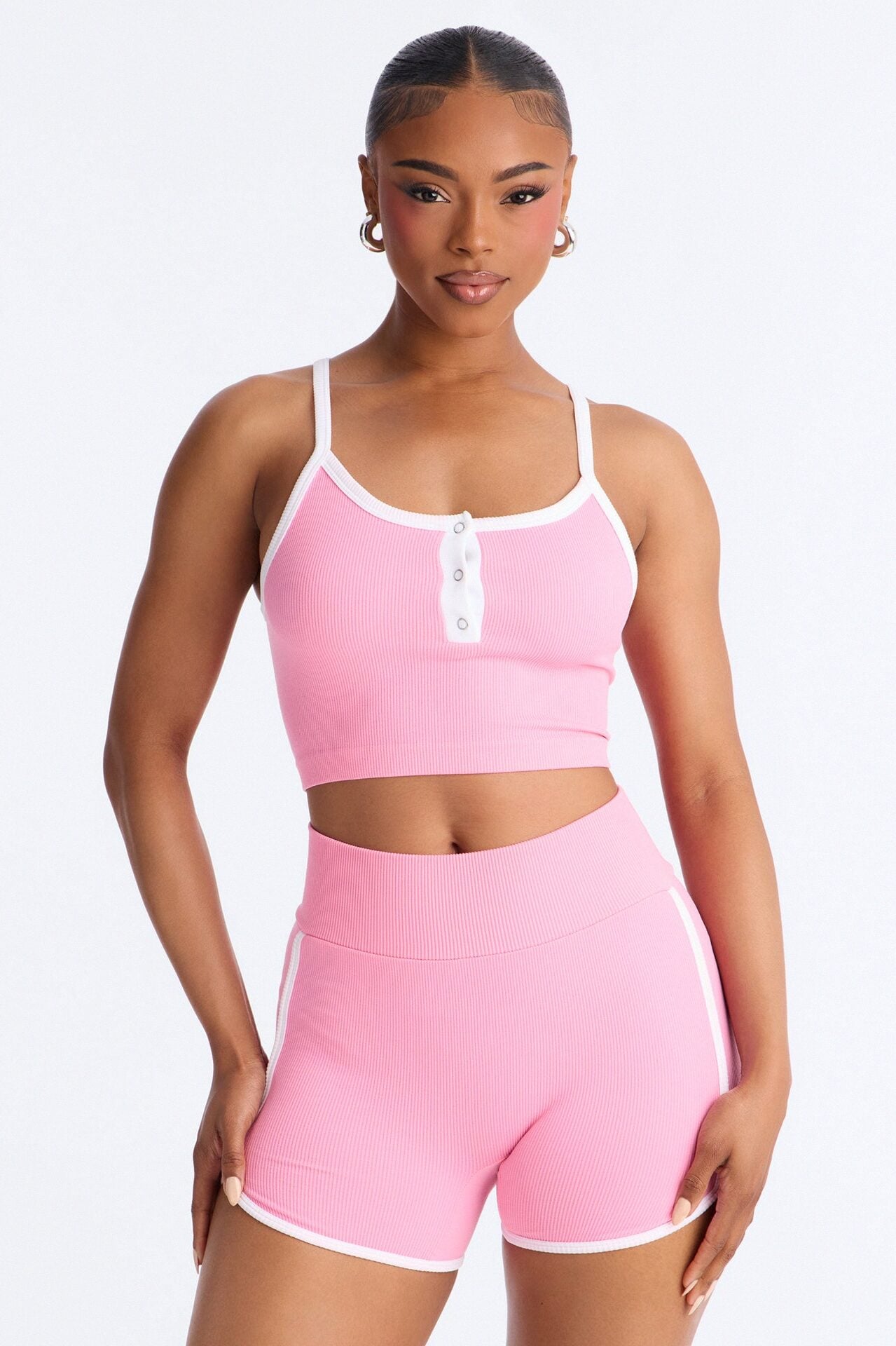 Sofia Seamless Short Set - Pink/combo image 2