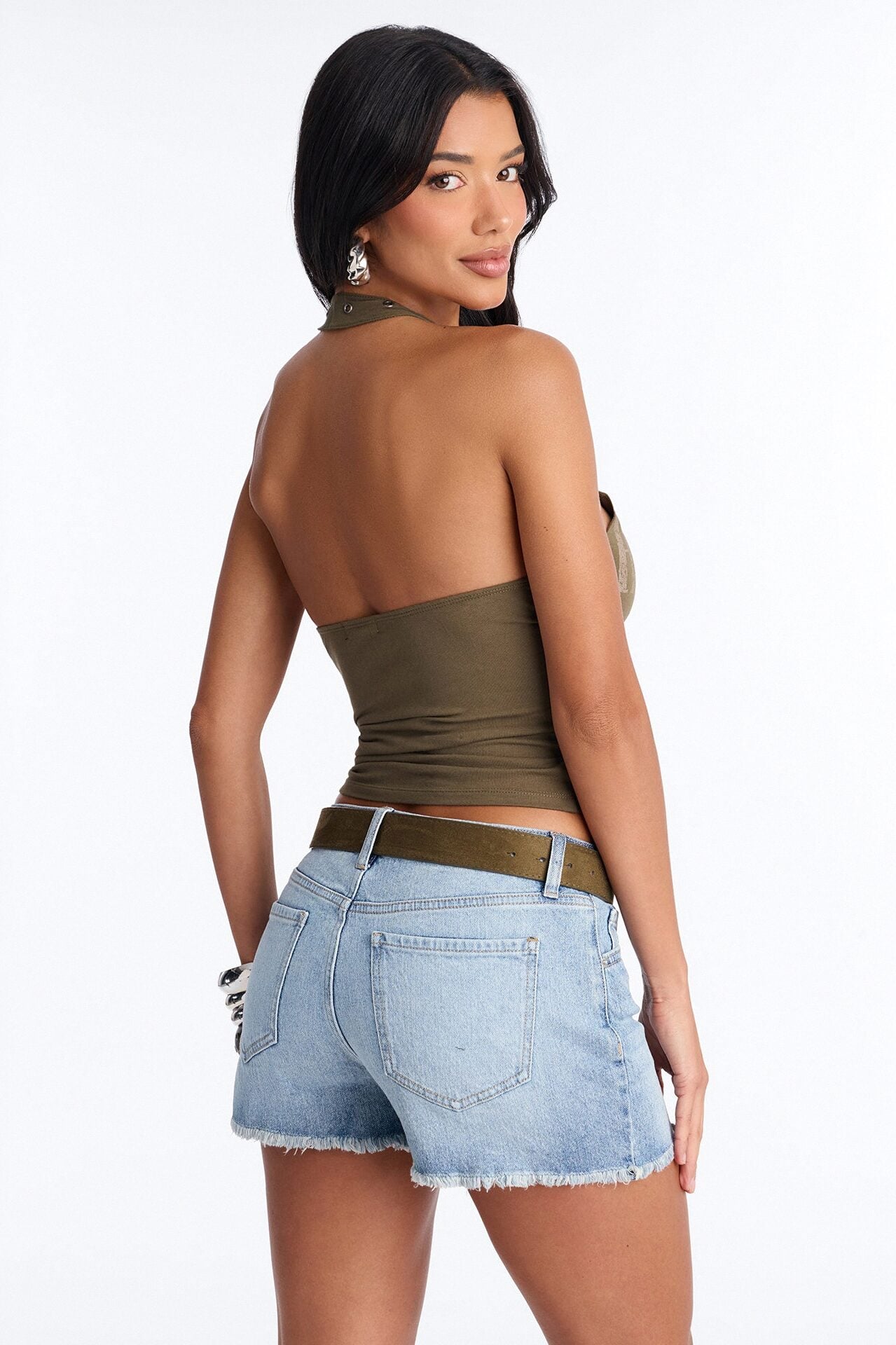 Hold Your Horses Halter Tank Top - Brown image 4