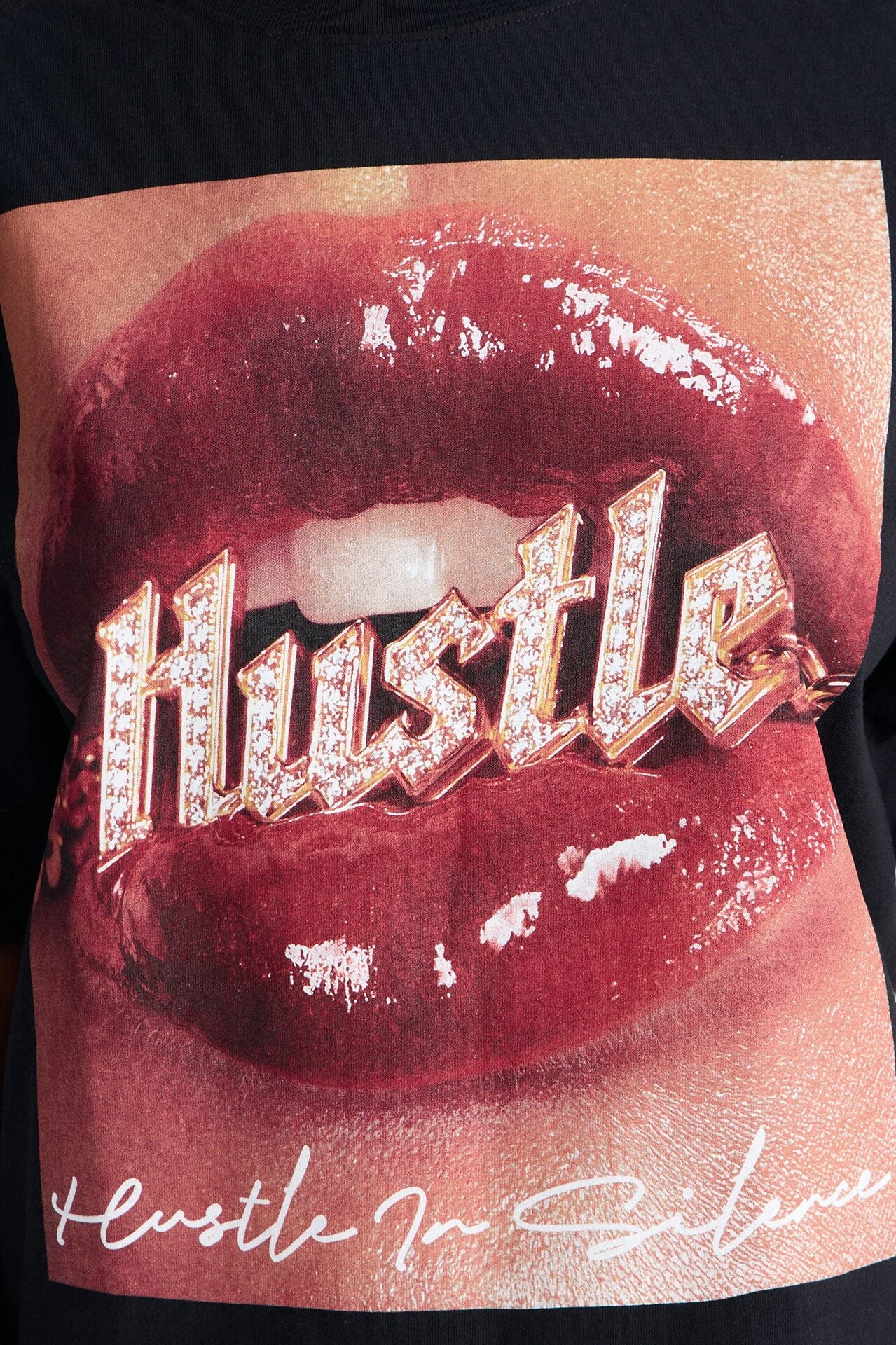 Hustle In Silence Tee - Black image 3