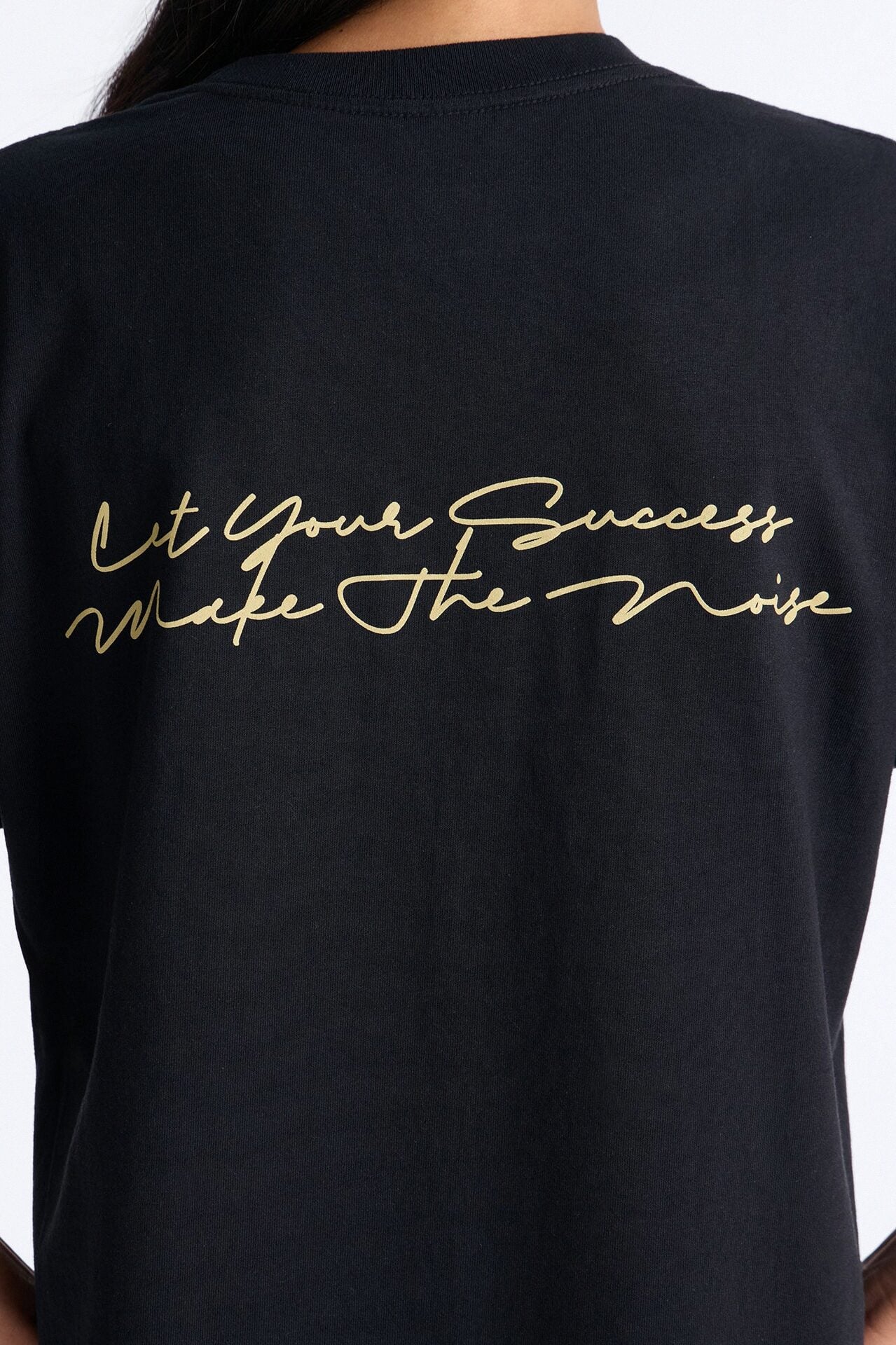 Hustle In Silence Tee - Black image 5
