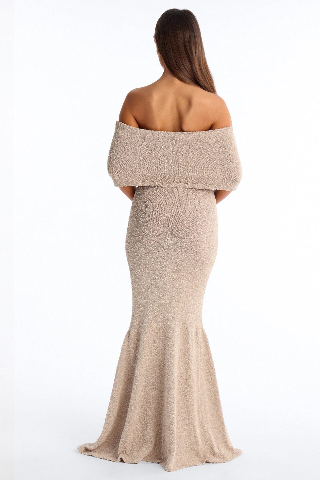 Effortless Edge Sweater Maxi Dress - Taupe image 4