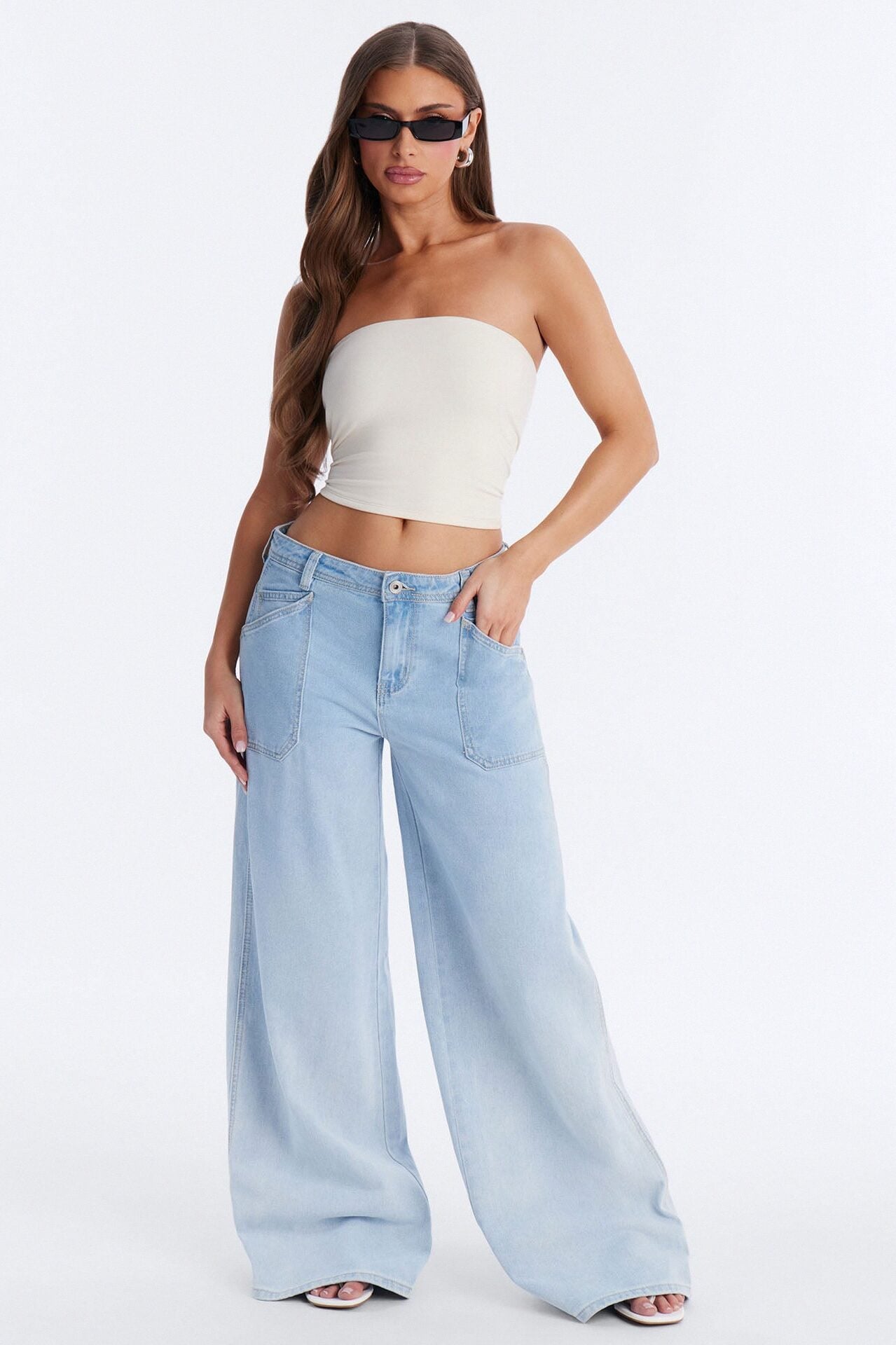 Lyla Double Lined Tube Top - Bone image 2