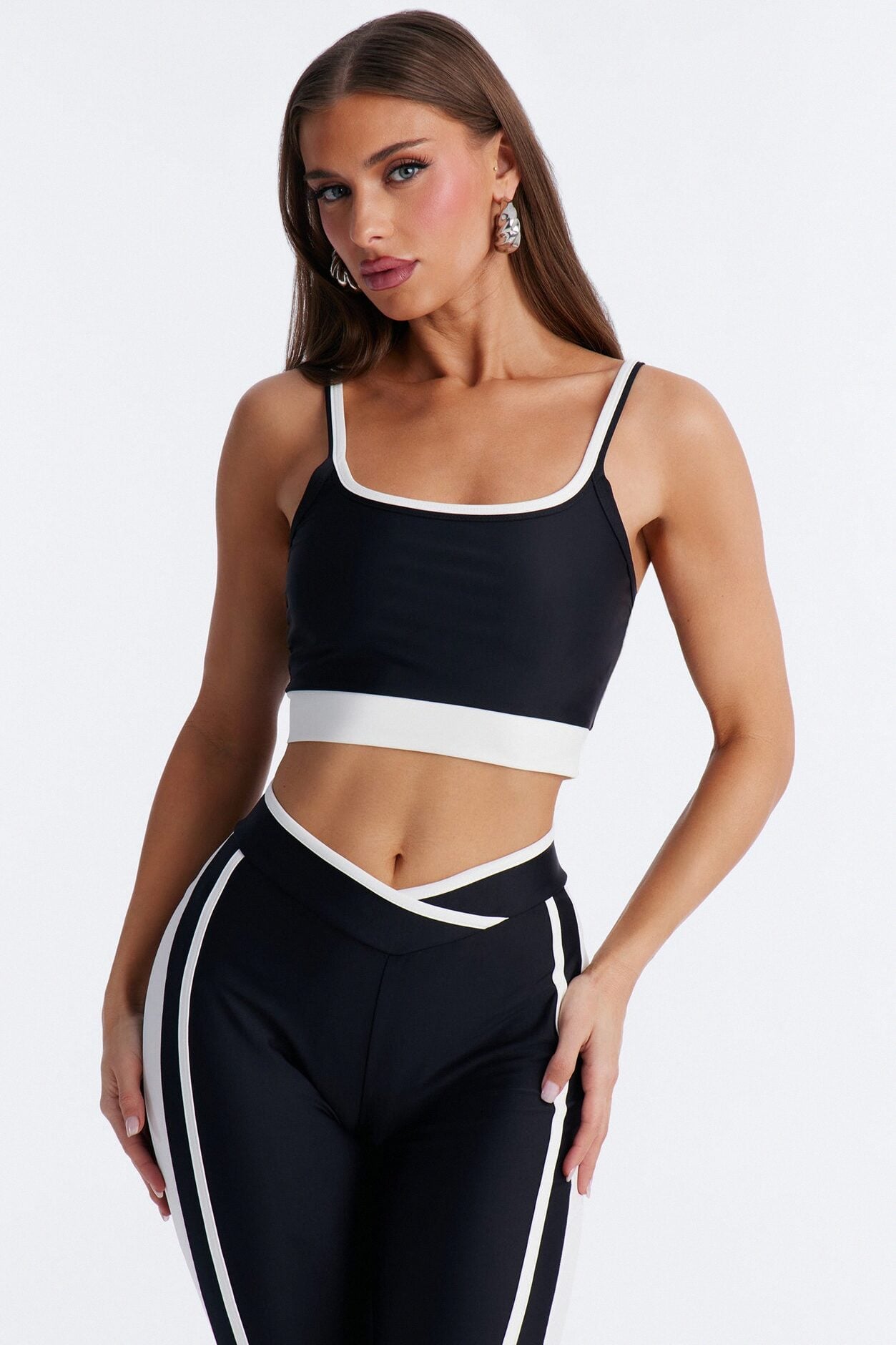 Workout Babe Flare Legging Set - Black image 2