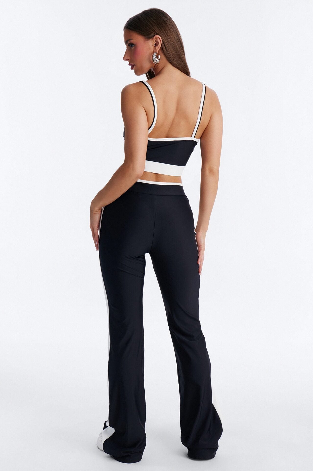 Workout Babe Flare Legging Set - Black image 3
