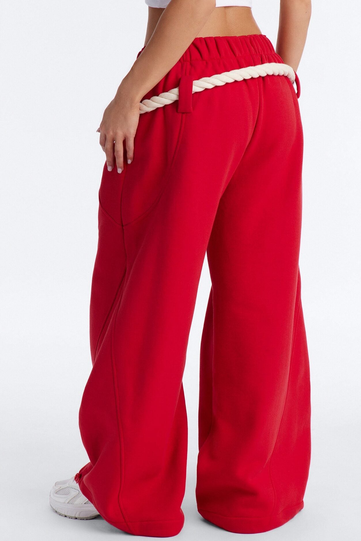 Rope Me In Baggy Barrel Sweatpants - Red image 3