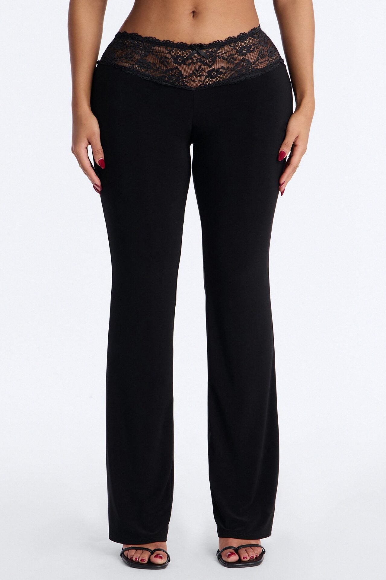 Laced and Locked Low Rise Flare Pant 33″ - Black image 2