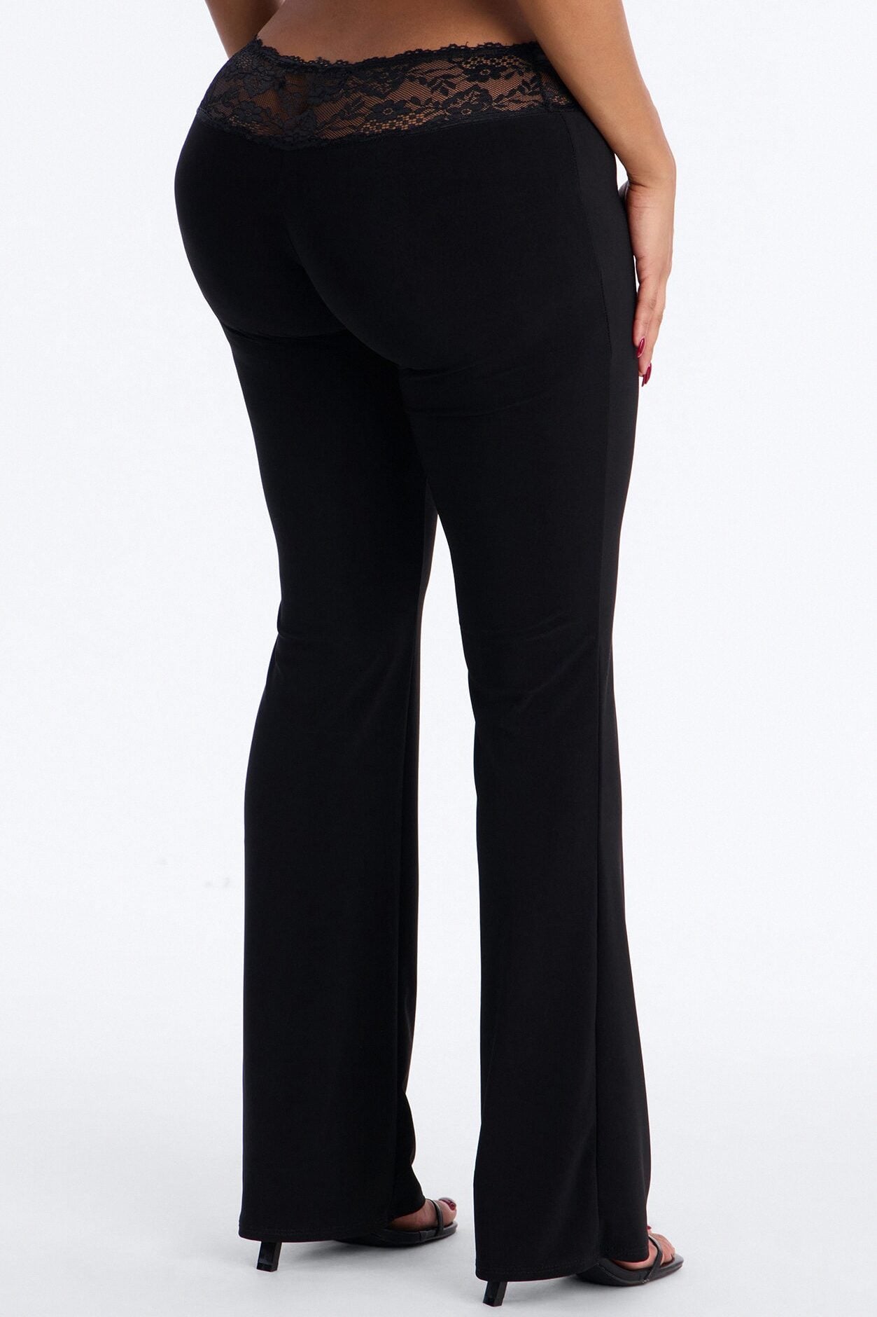 Laced and Locked Low Rise Flare Pant 33″ - Black image 3