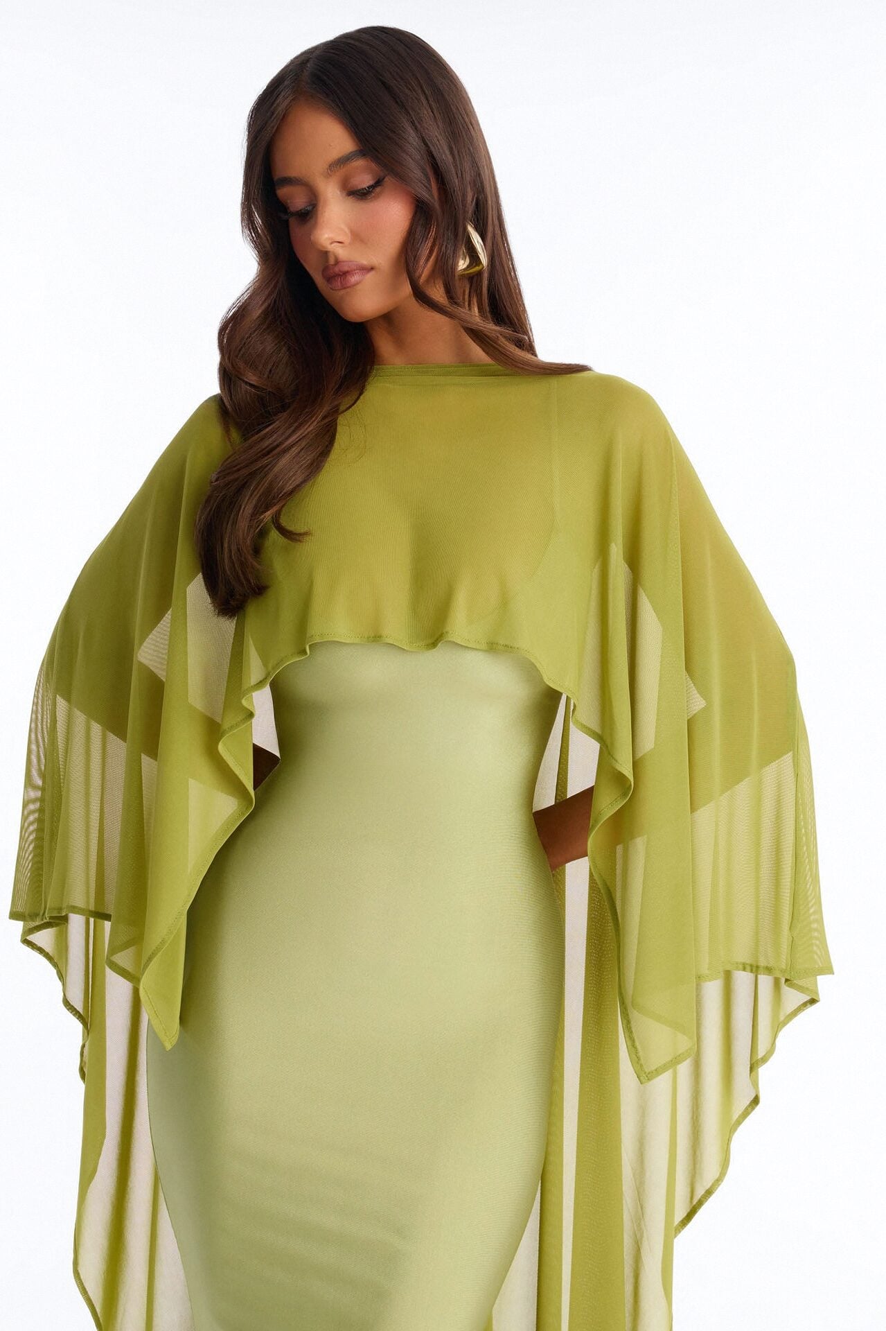 Staying True Satin Maxi Dress - Sage image 2