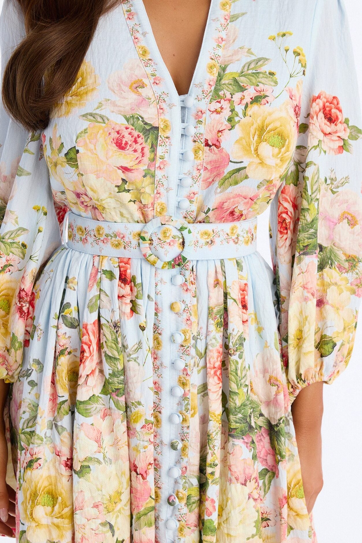 Blair Belted Rayon Mini Dress - Blue image 3
