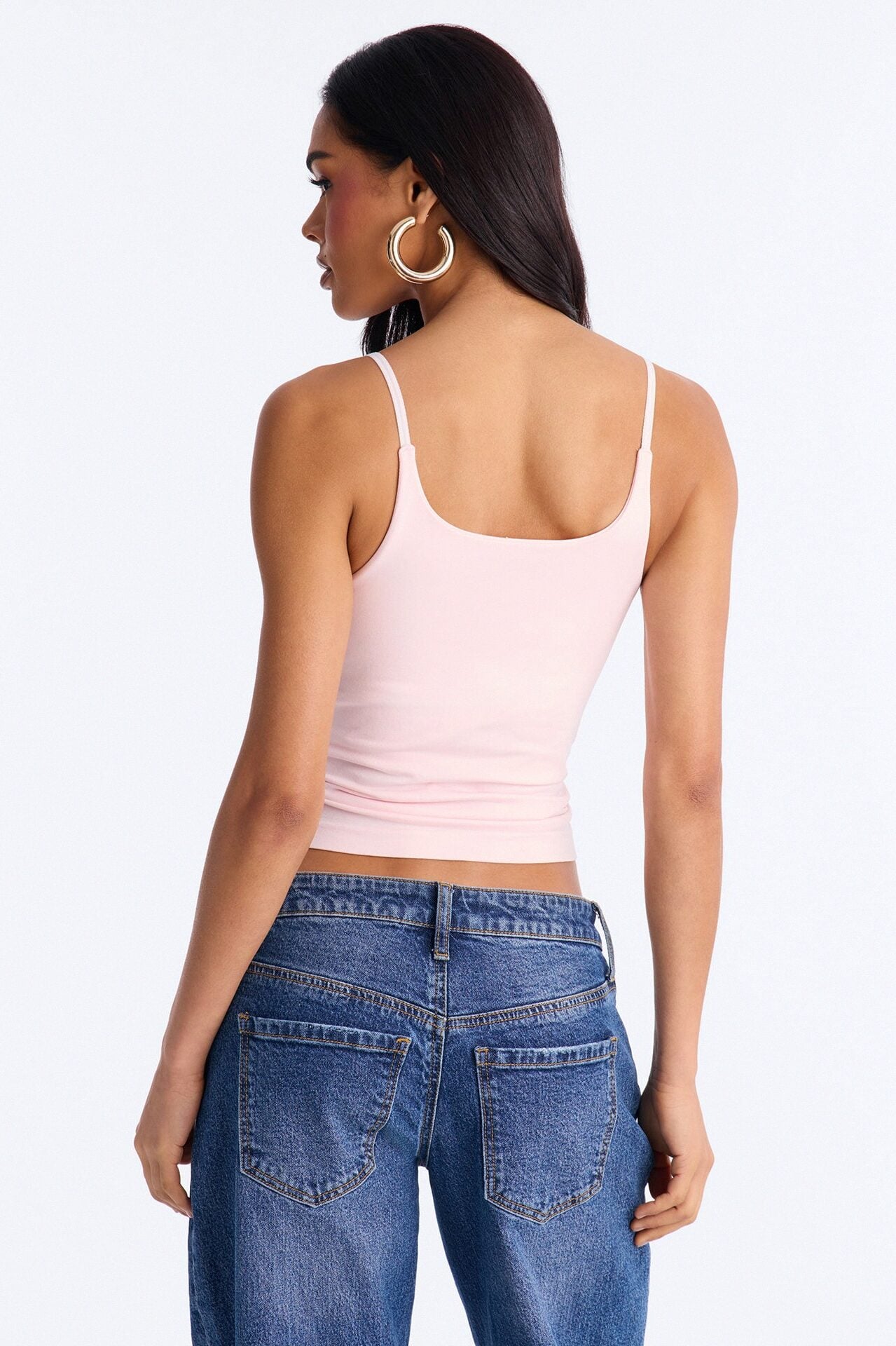 Katrina Scoop Neck Cami Top - Pink image 3
