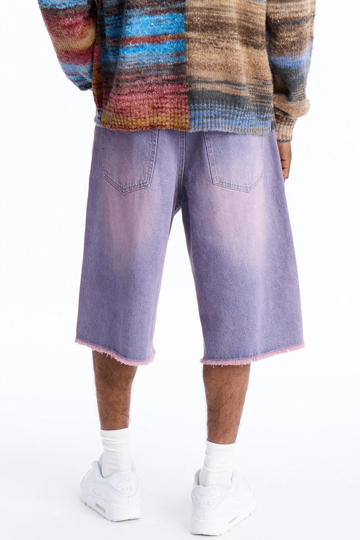 Baggy Miami Fade Denim Short - Pink image 5