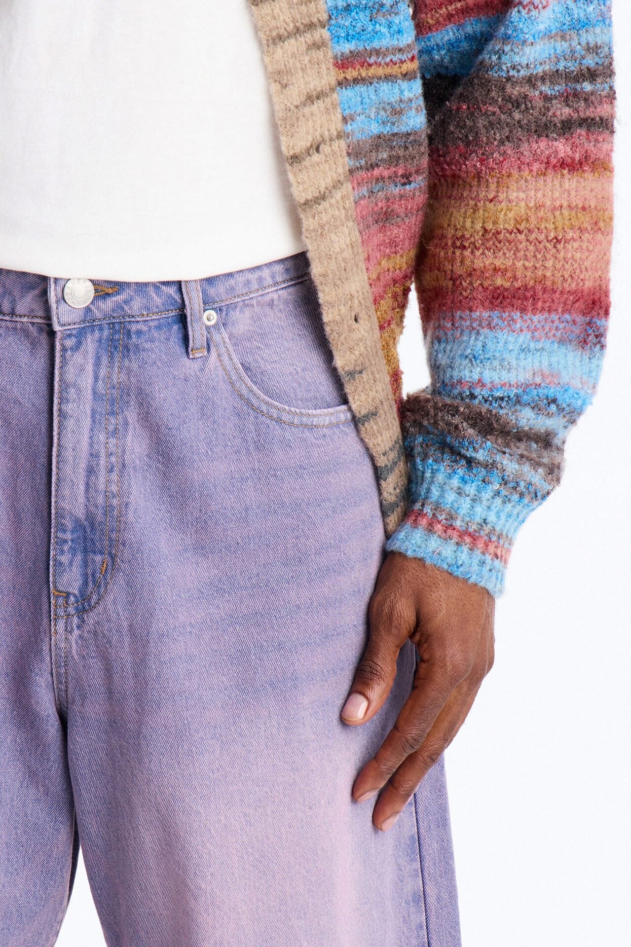 Baggy Miami Fade Denim Short - Pink image 3