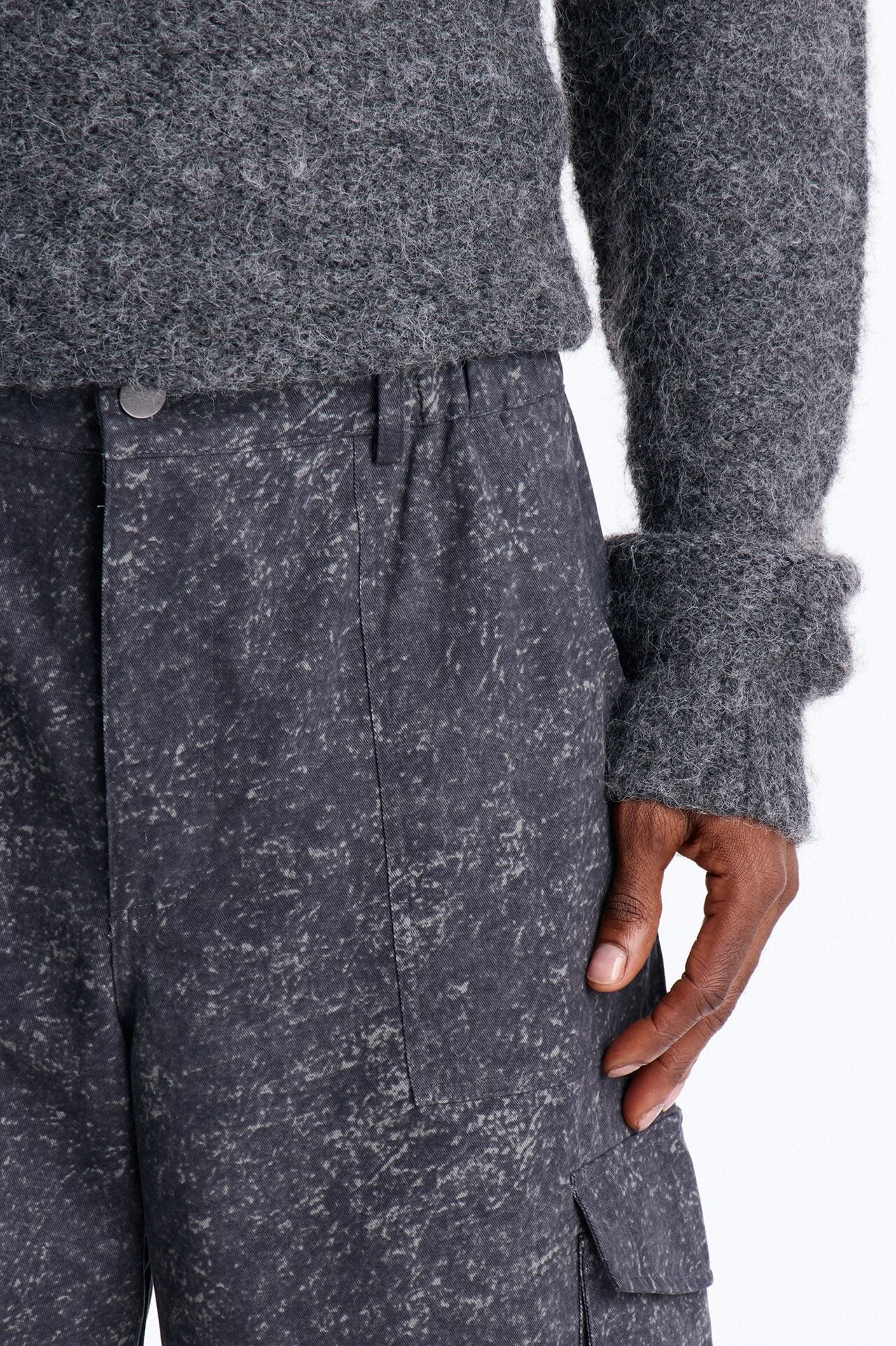 Baggy Mental State Cargo Short - Charcoal image 3