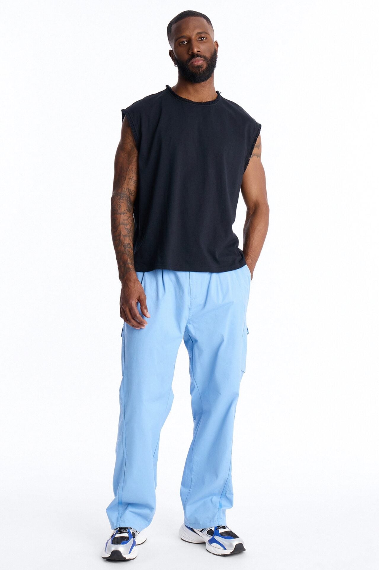 Barrel Accordion Pant - Blue image 2