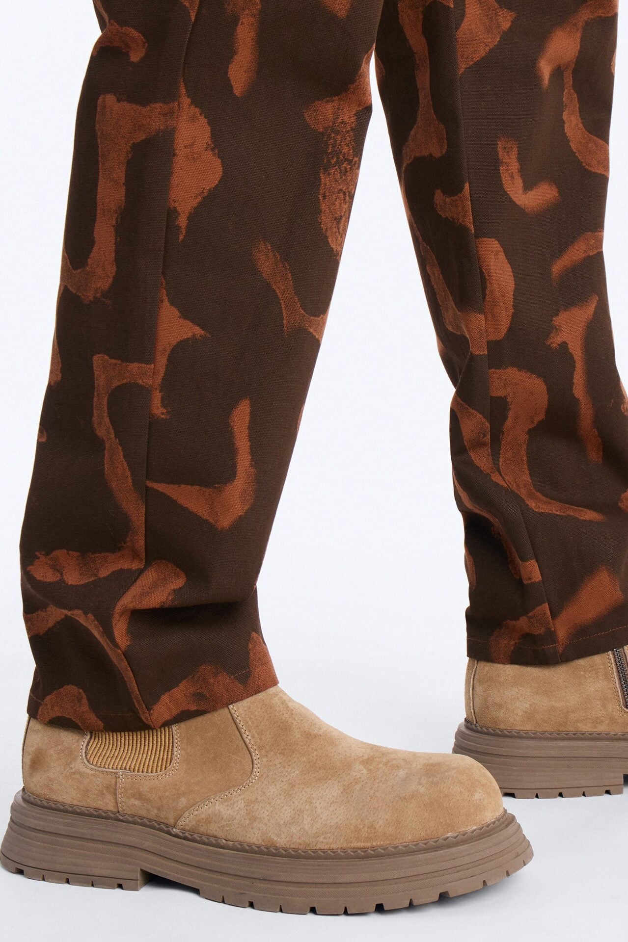 Slim Drizzled Pant - Rust image 4