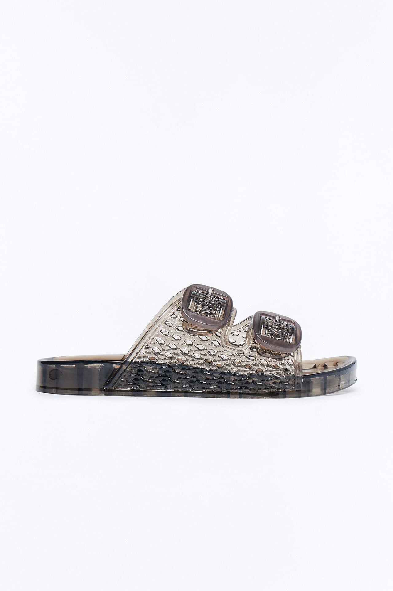 Lainey Jelly Glitter Slides - Black image 3