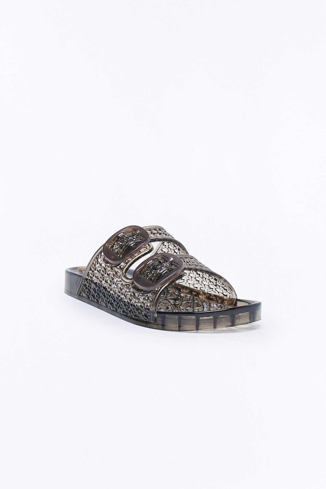 Lainey Jelly Glitter Slides - Black image 4