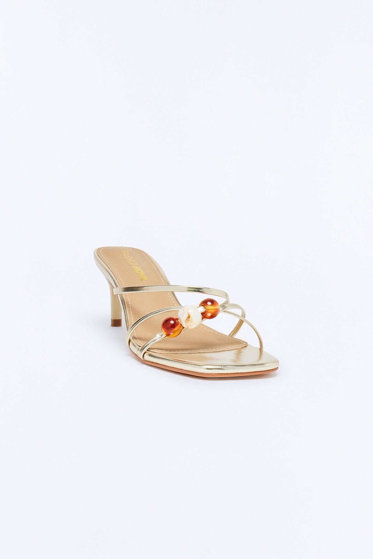 Spruce Beaded Mules - Gold image 4