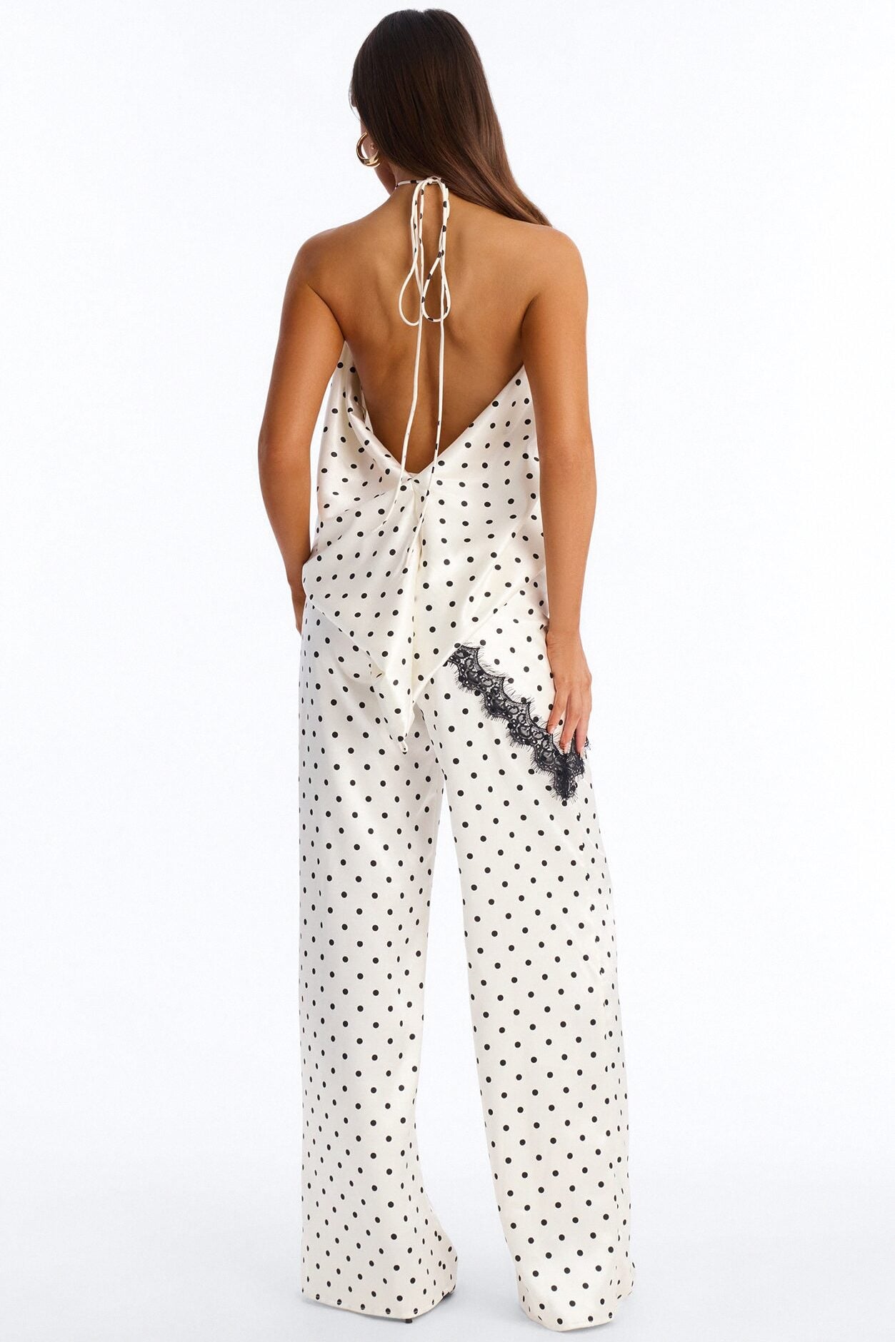 Anna Polka Dot 2 Piece Jumpsuit - Ivory image 4