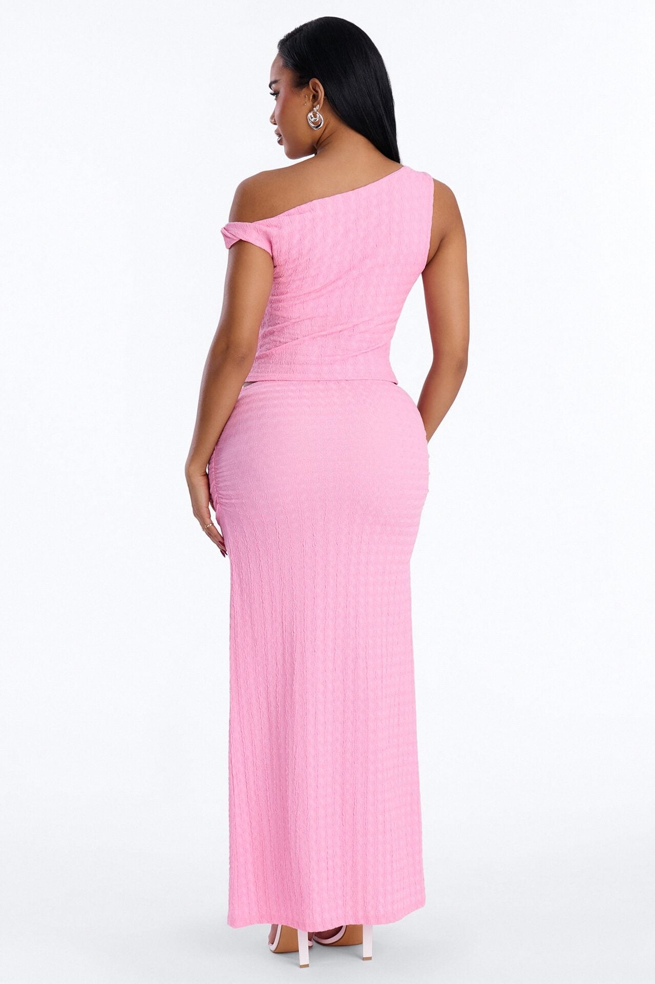 Leona Jacquard Maxi Skirt Set - Pink image 3