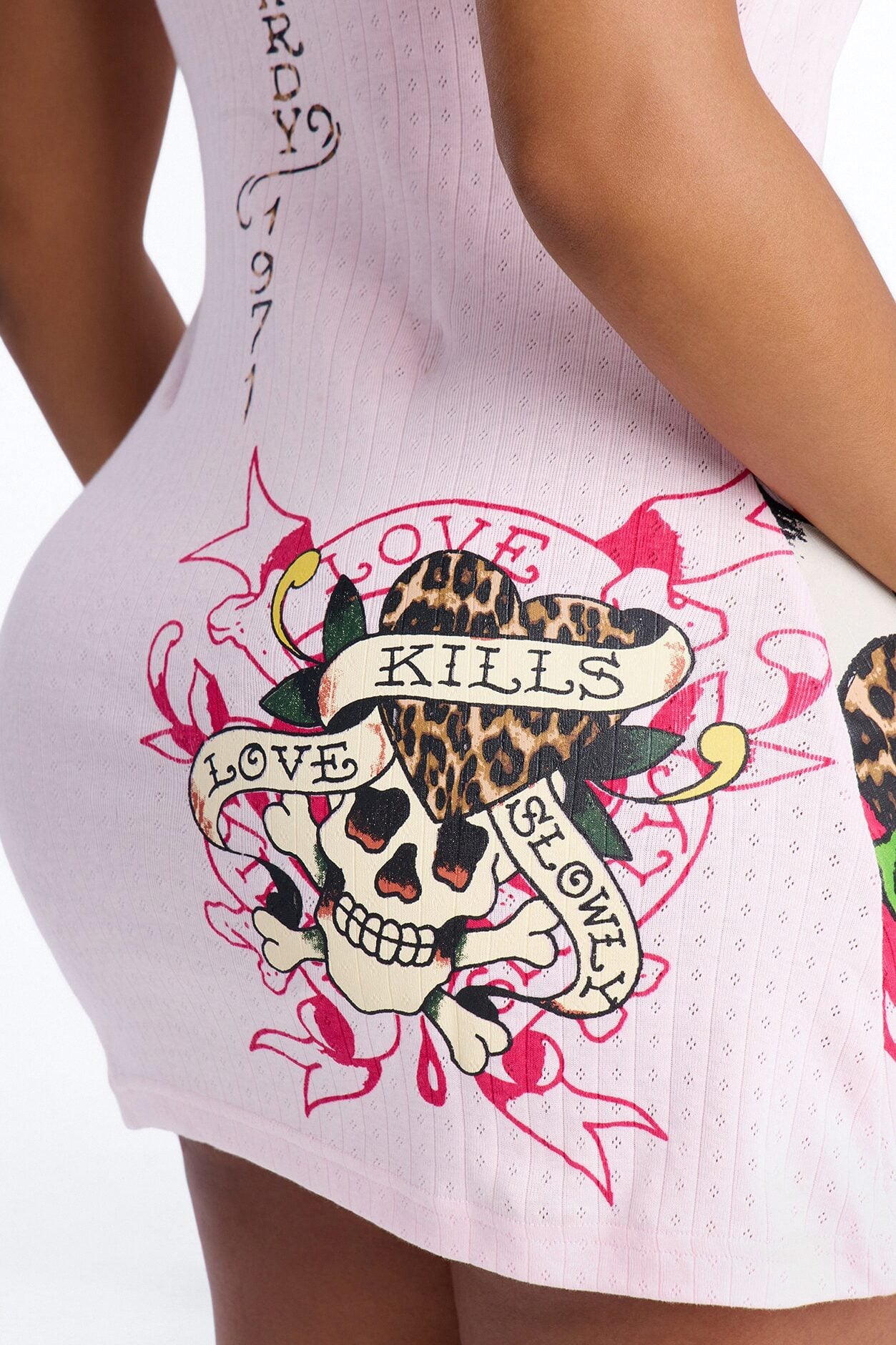 Ed Hardy Love Kills Slowly Chemise - Pink image 2