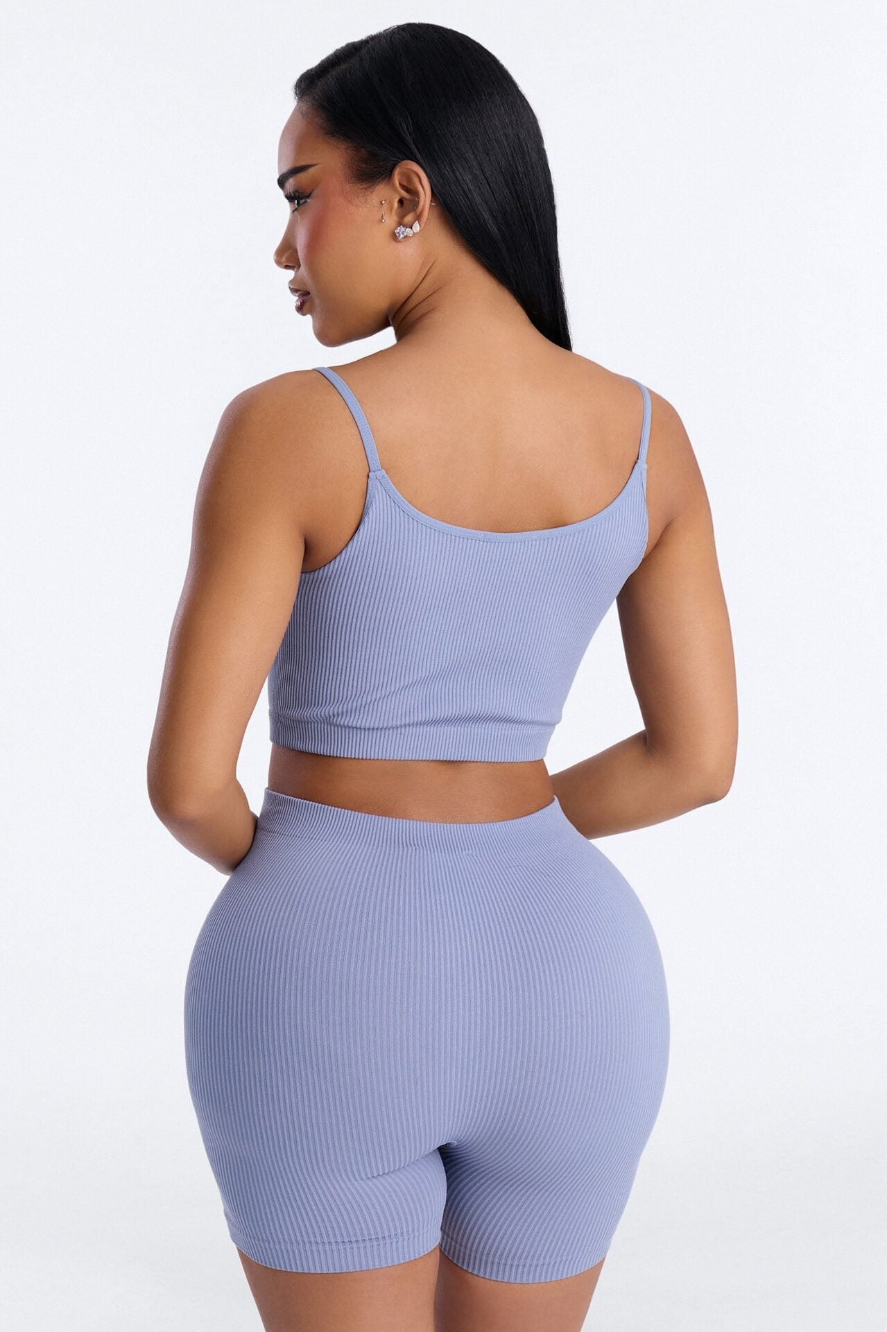 Chloe Seamless Short Set - Slate Blue image 4