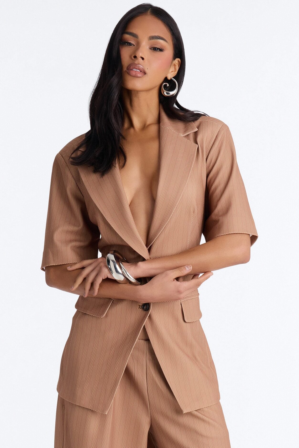 Command The Room Blazer Pant Set - Camel image 2