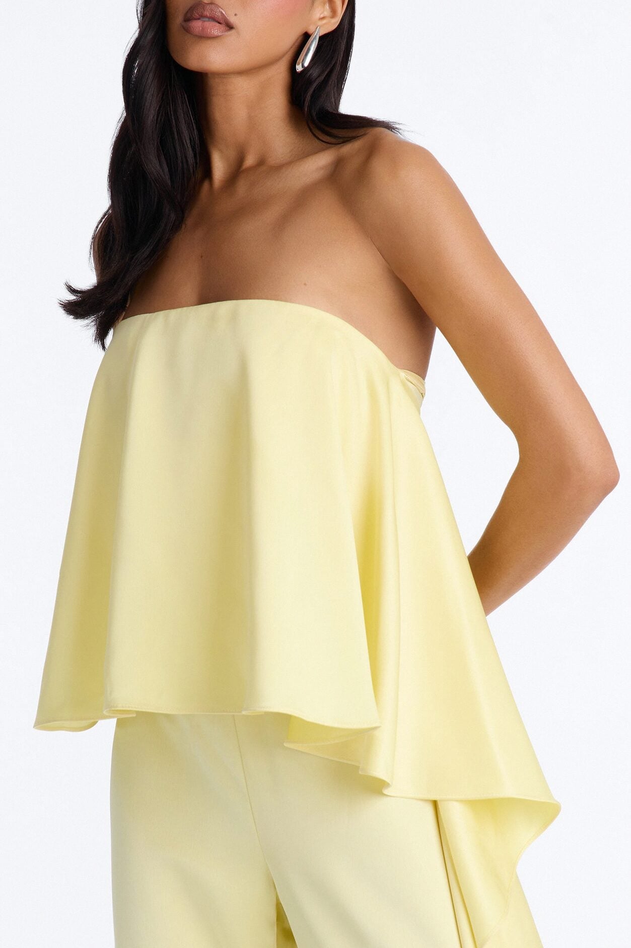 Sylva Draped Wide Leg Jumpsuit - Yellow image 3
