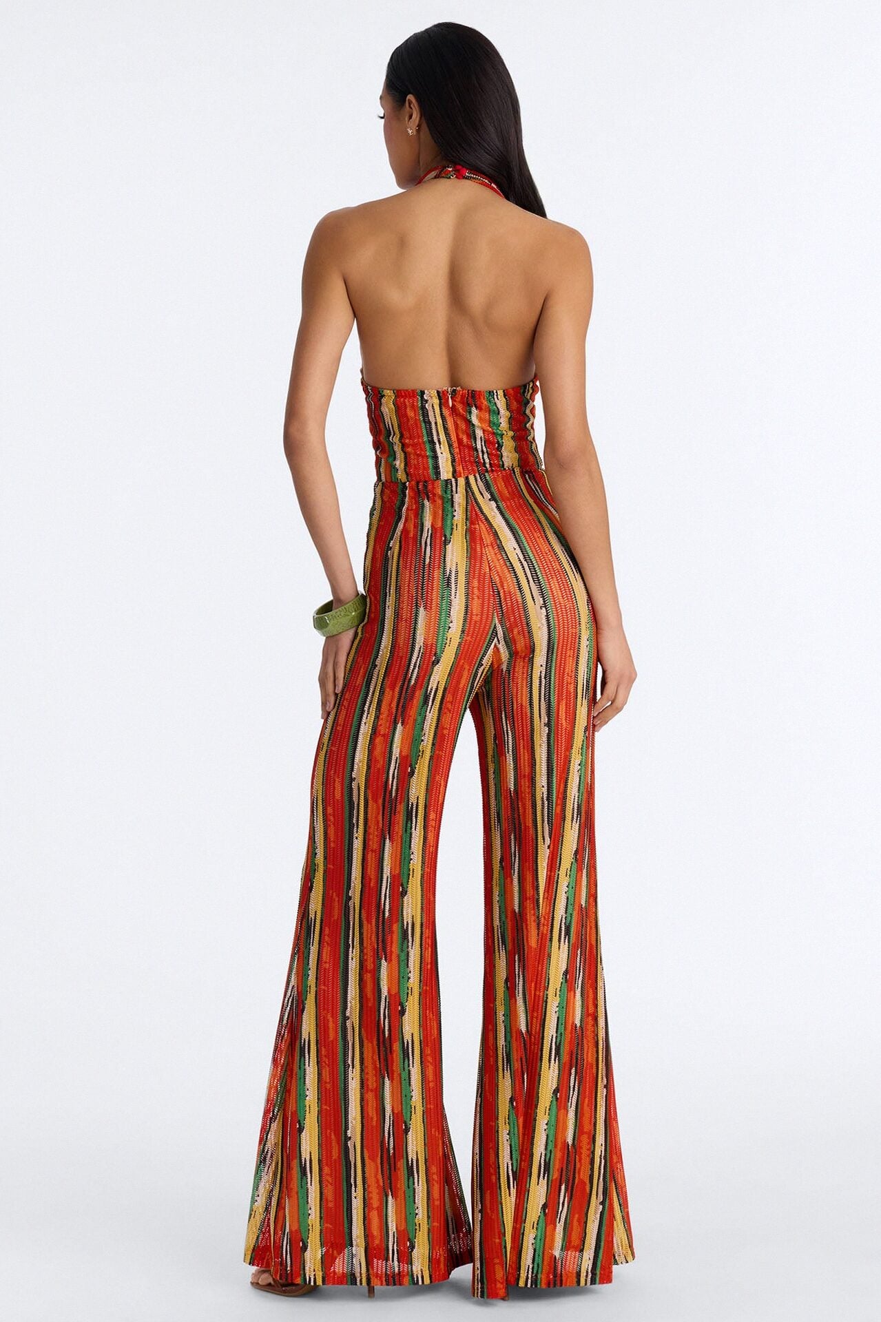 All Night Long Flare Leg Jumpsuit - Orange image 4