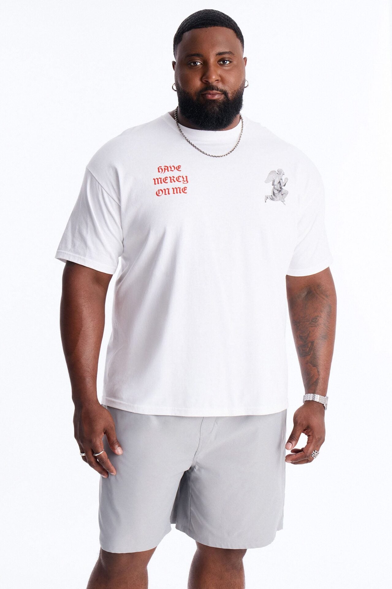 Pray For Me Angels Short Sleeve Tee - White image 10