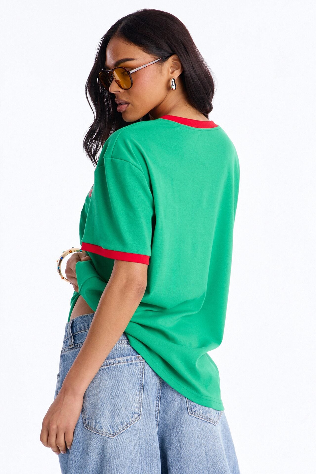 Portugal Oversized Ringer Tee - Green image 4