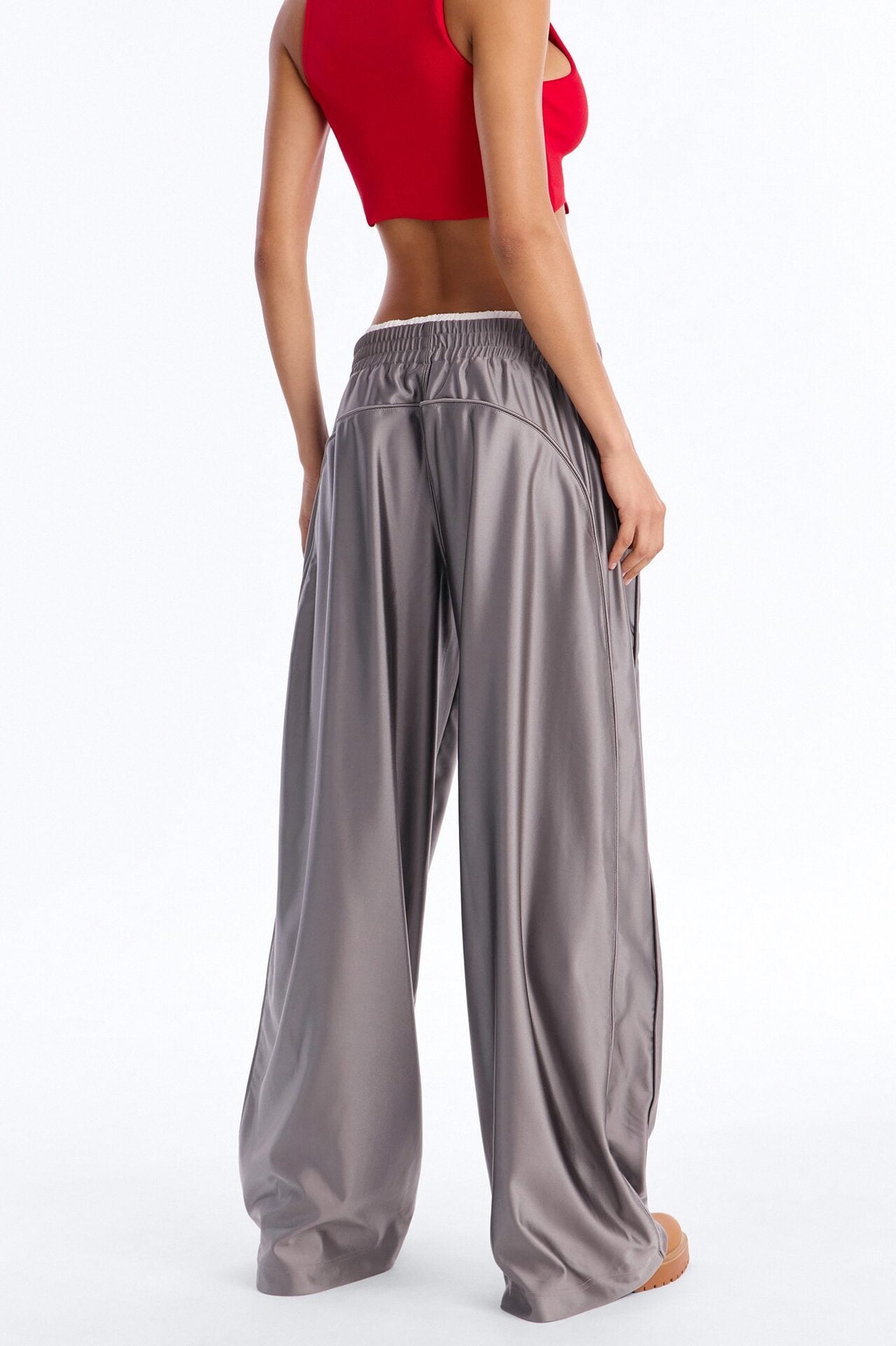 Different Wavelength Low Rise Double Waistband Pant 33″ - Grey image 3