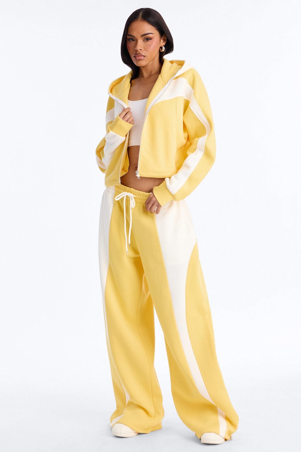 Comfort Coded Fleece Zip Up Hoodie - Yellow image 2