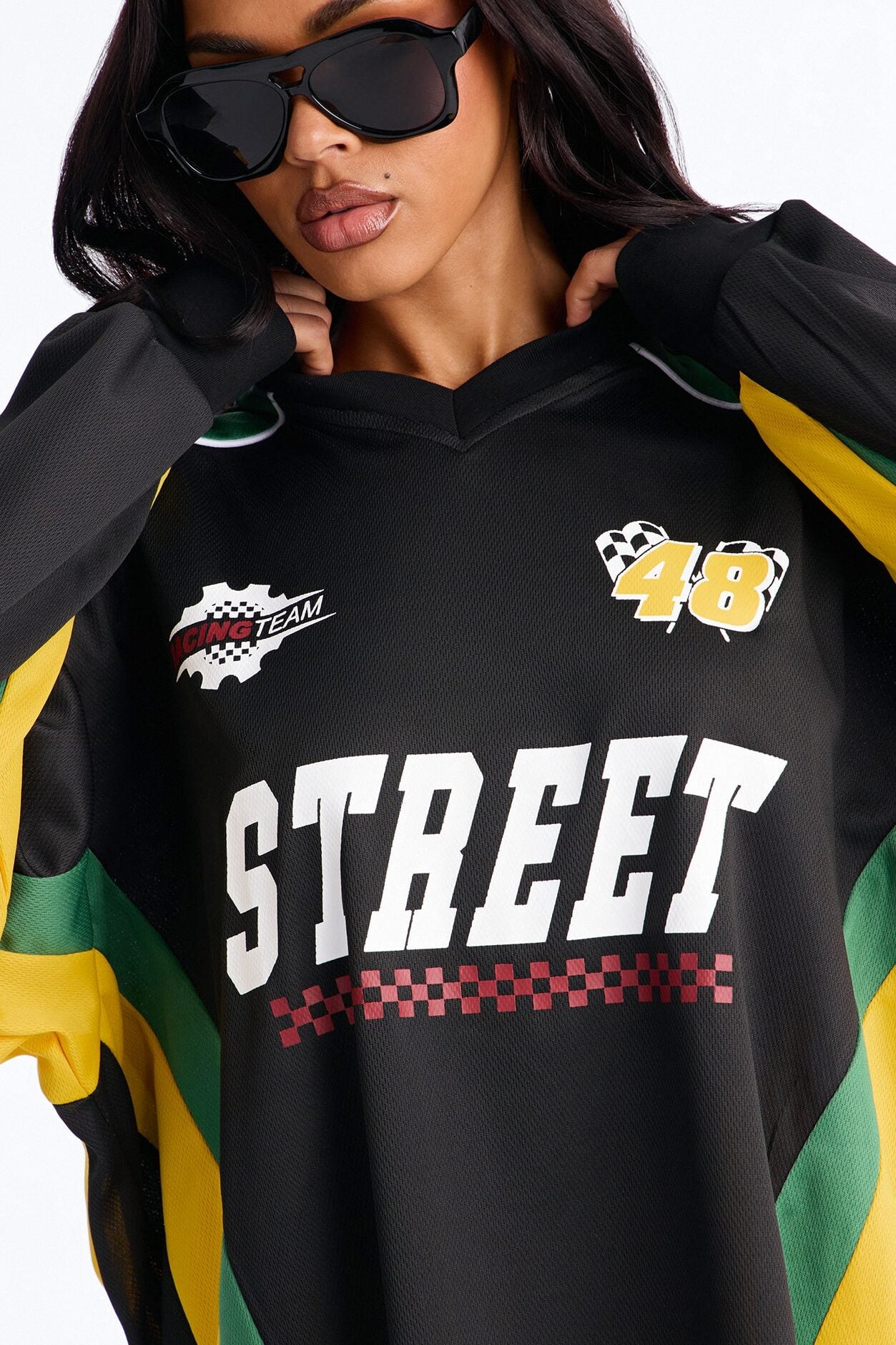 Street Racing Long Sleeve Jersey - Black image 3