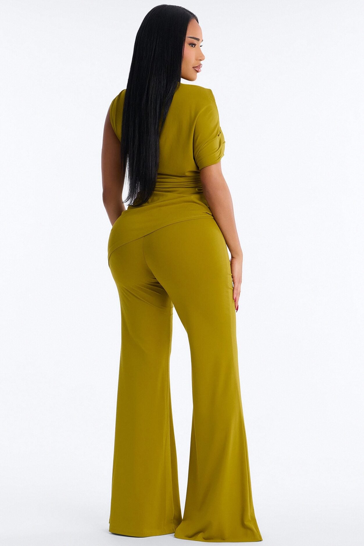 Victoria Asymmetrical Pant Set - Olive image 4