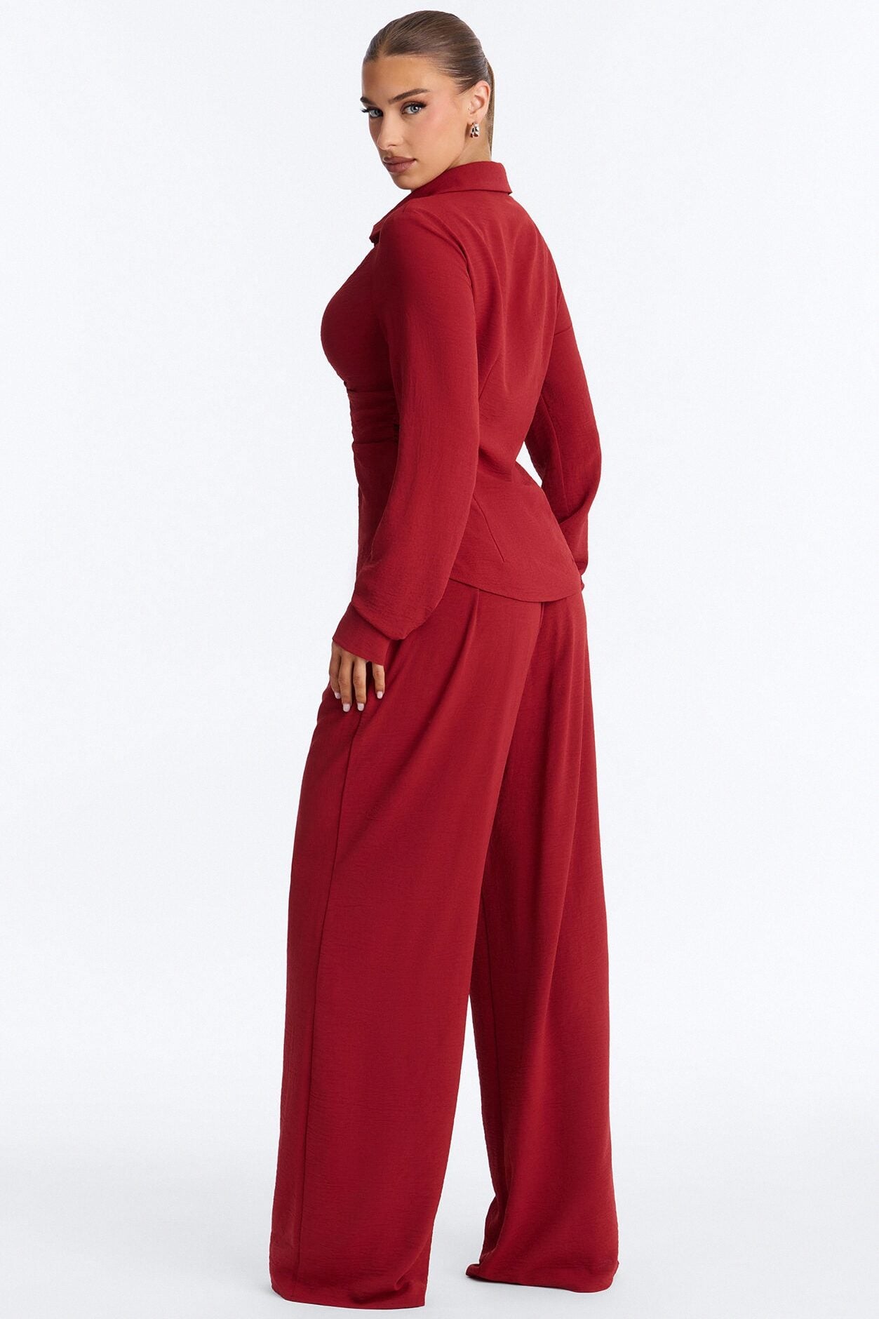 Makenzie Ruched Pant Set - Rust image 3