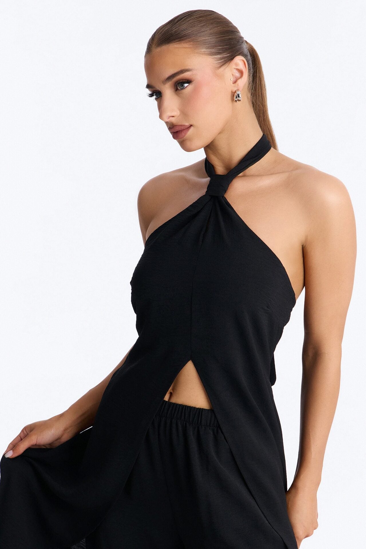 Born For This Halter Pant Set - Black image 2