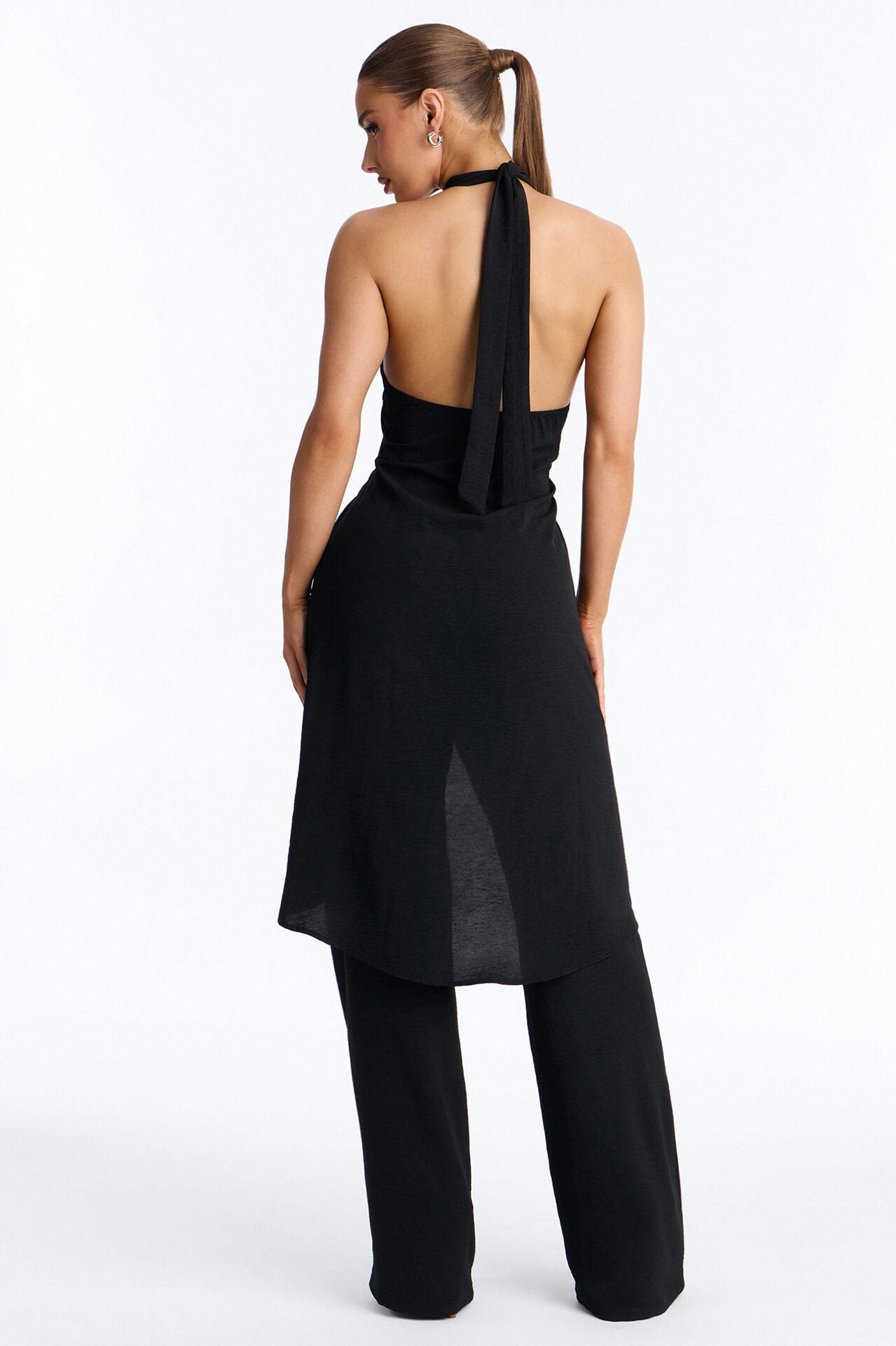 Born For This Halter Pant Set - Black image 4