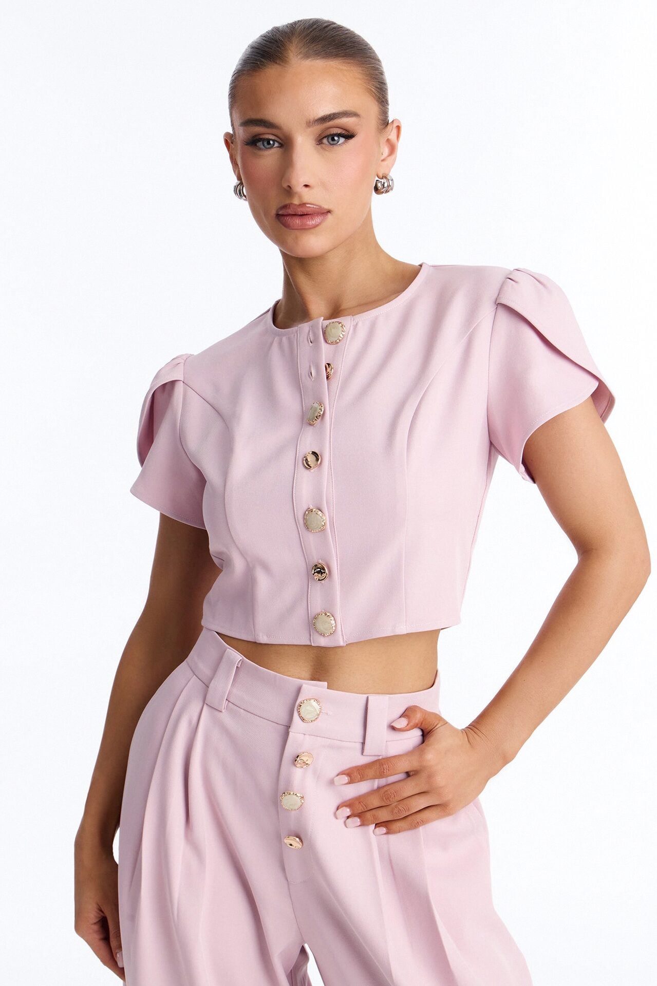 The Perfect Day Wide Leg Pant Set - Pink image 2